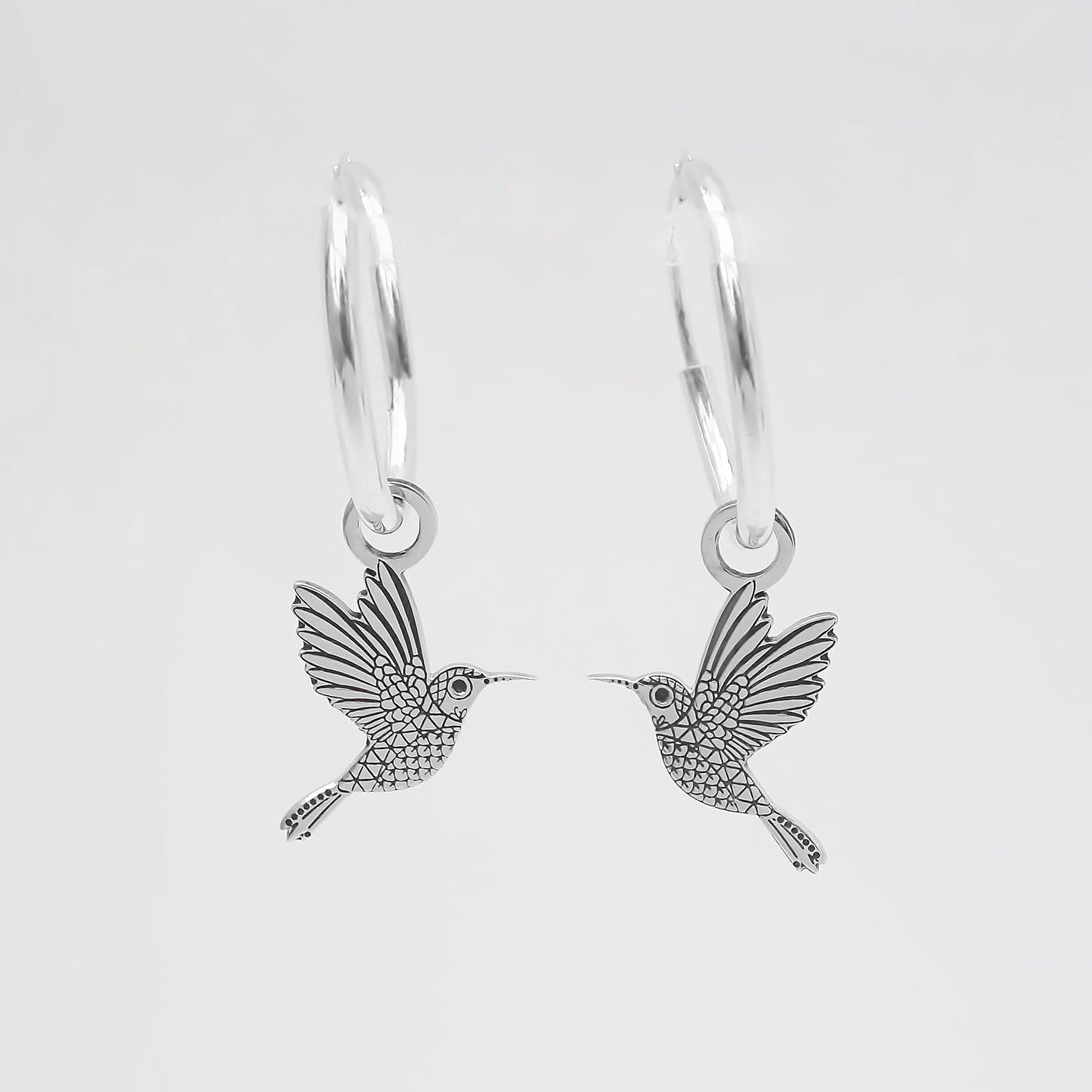Amor Eterno - Colibrí Con Arracada / Plata Con Oro