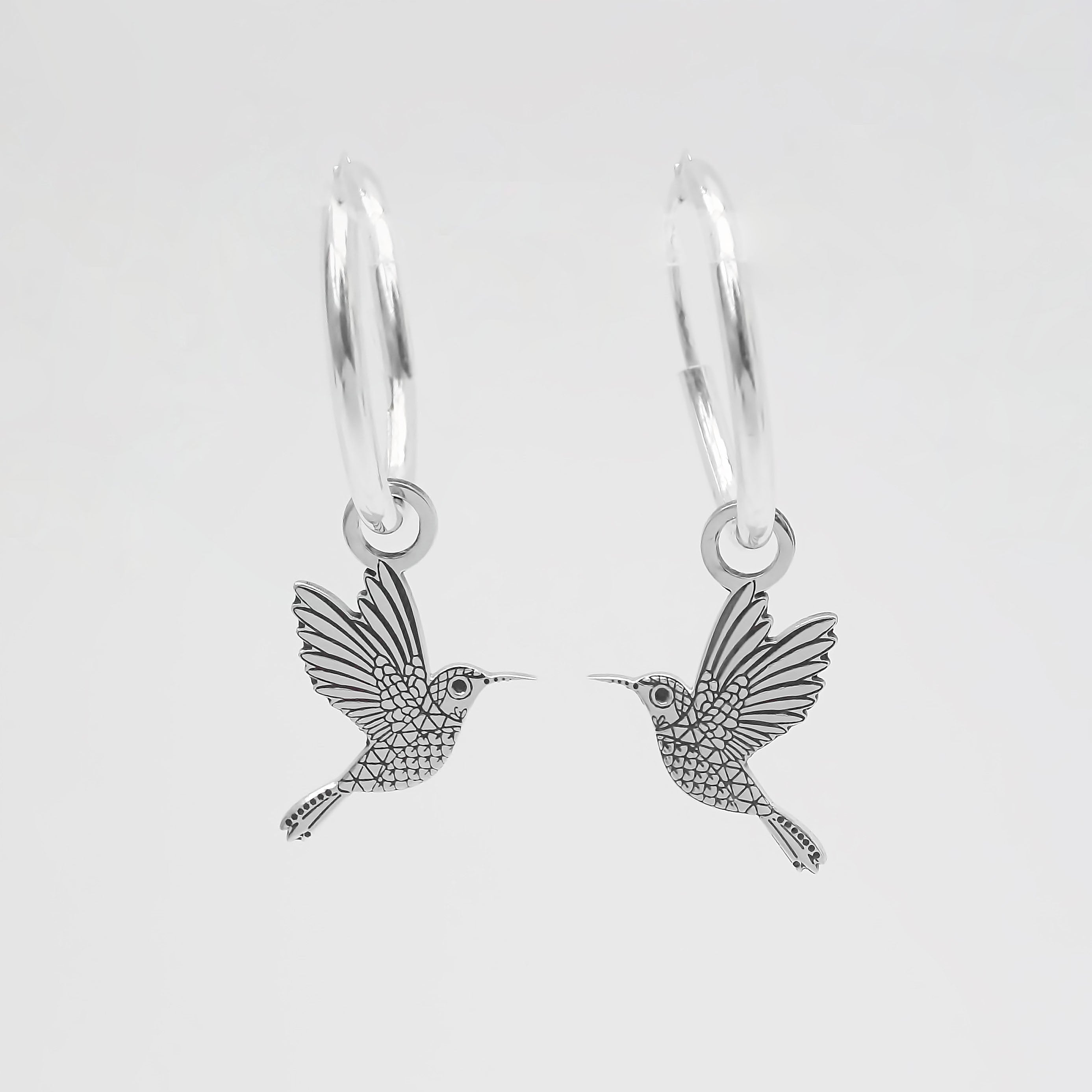 Amor Eterno - Colibrí Con Arracada / Plata Con Oro