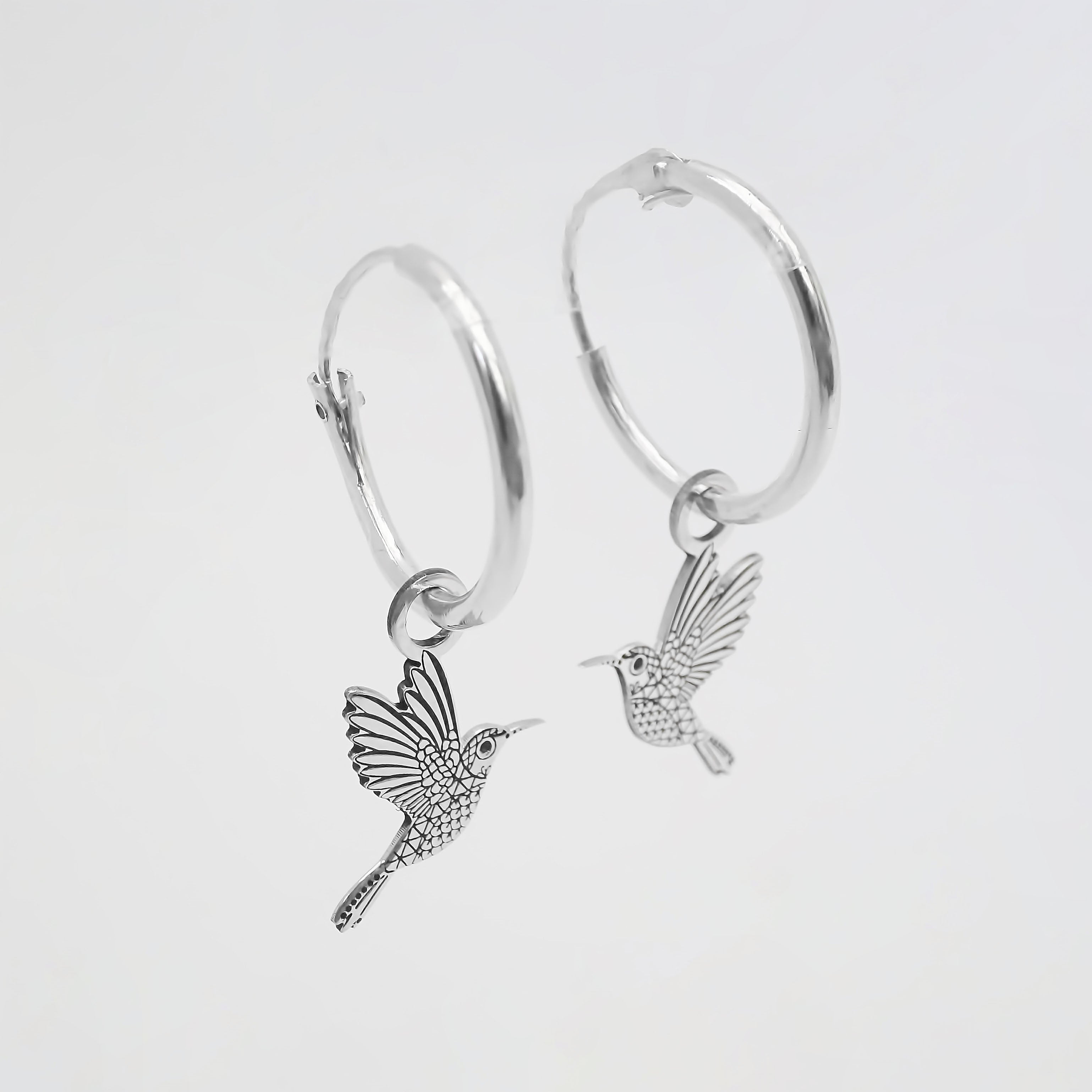Amor Eterno - Colibrí Con Arracada / Plata Con Oro