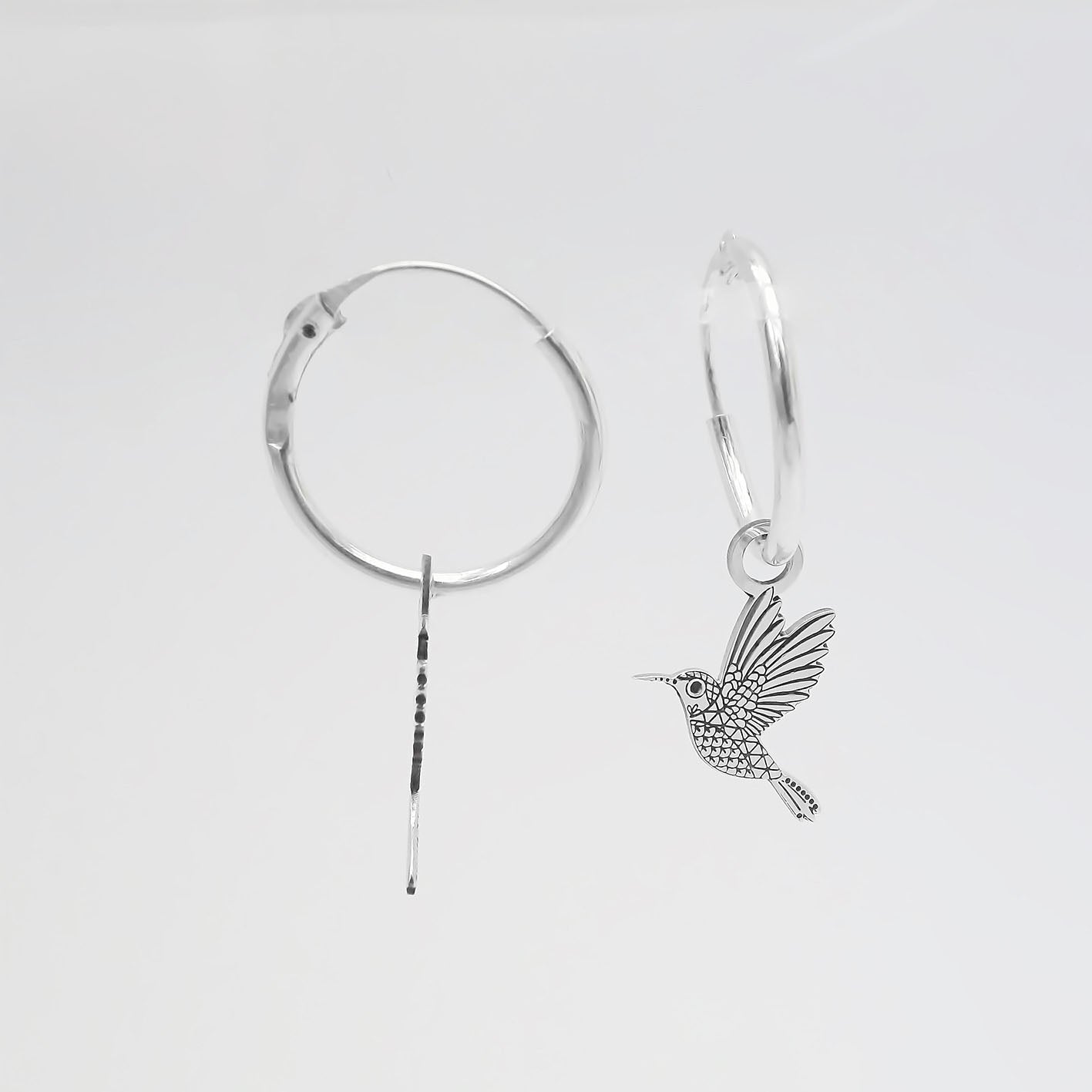 Amor Eterno - Colibrí Con Arracada / Plata Con Oro