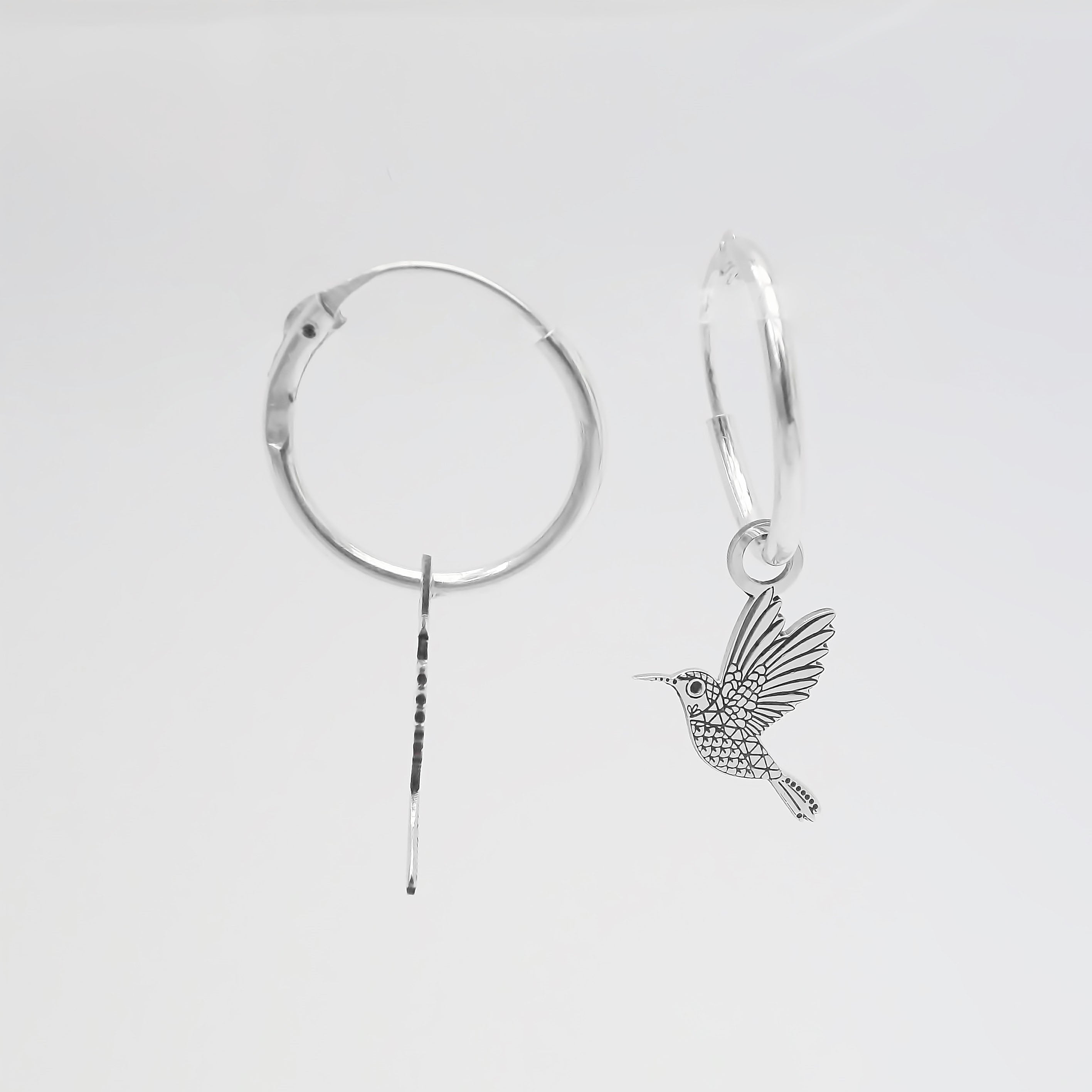 Amor Eterno - Colibrí Con Arracada / Plata Con Oro
