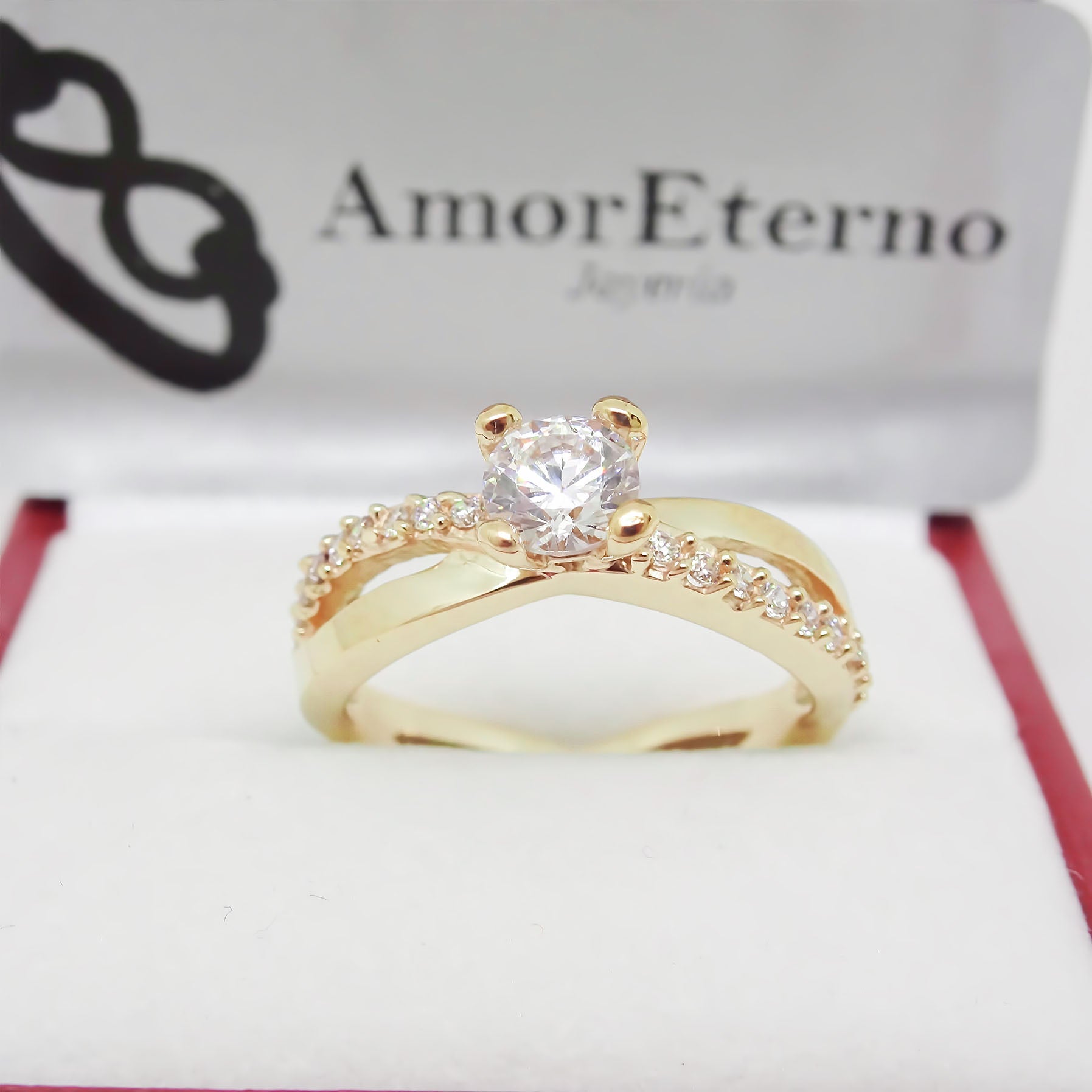 Amor Eterno - Anillo Infinity Universe / Oro 10k Solido