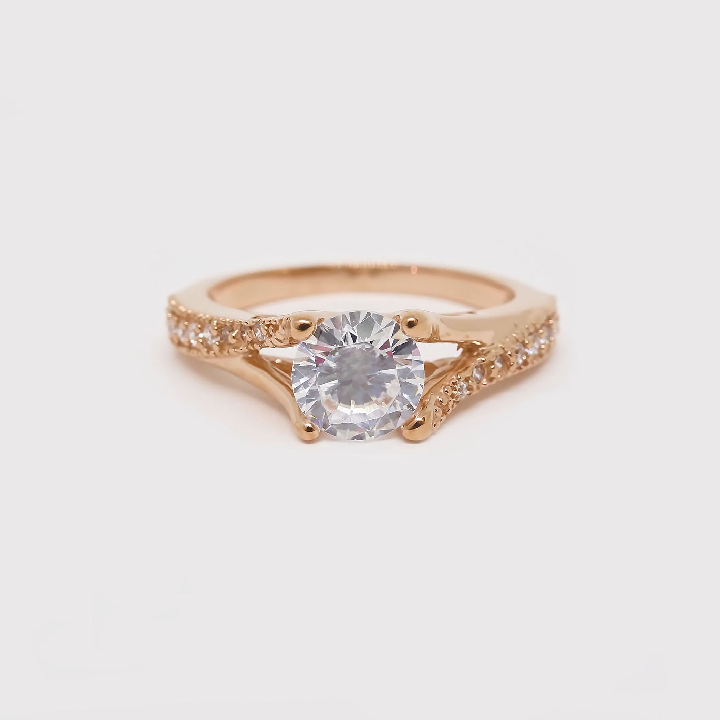 Amor Eterno - Anillo Victoria / Oro 10k Sólido / Rosa