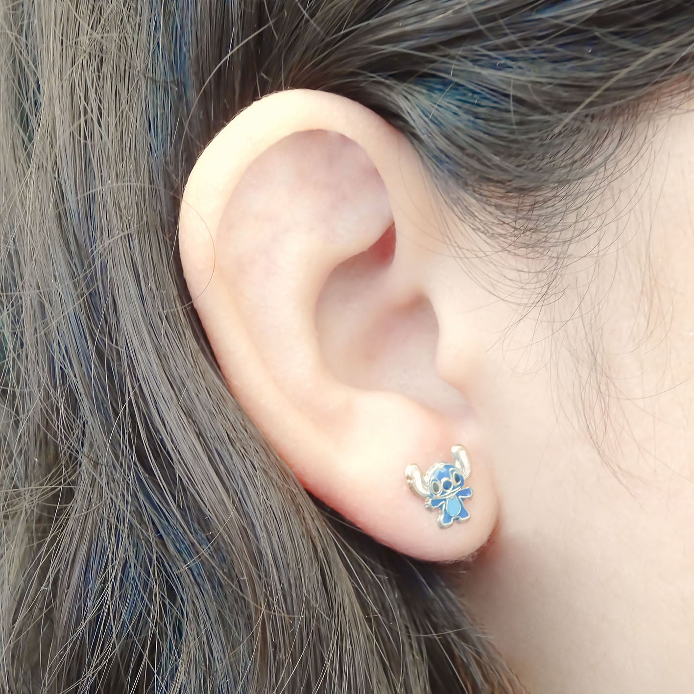 Amor Eterno - Broqueles Stich / Aretes Oro 10k