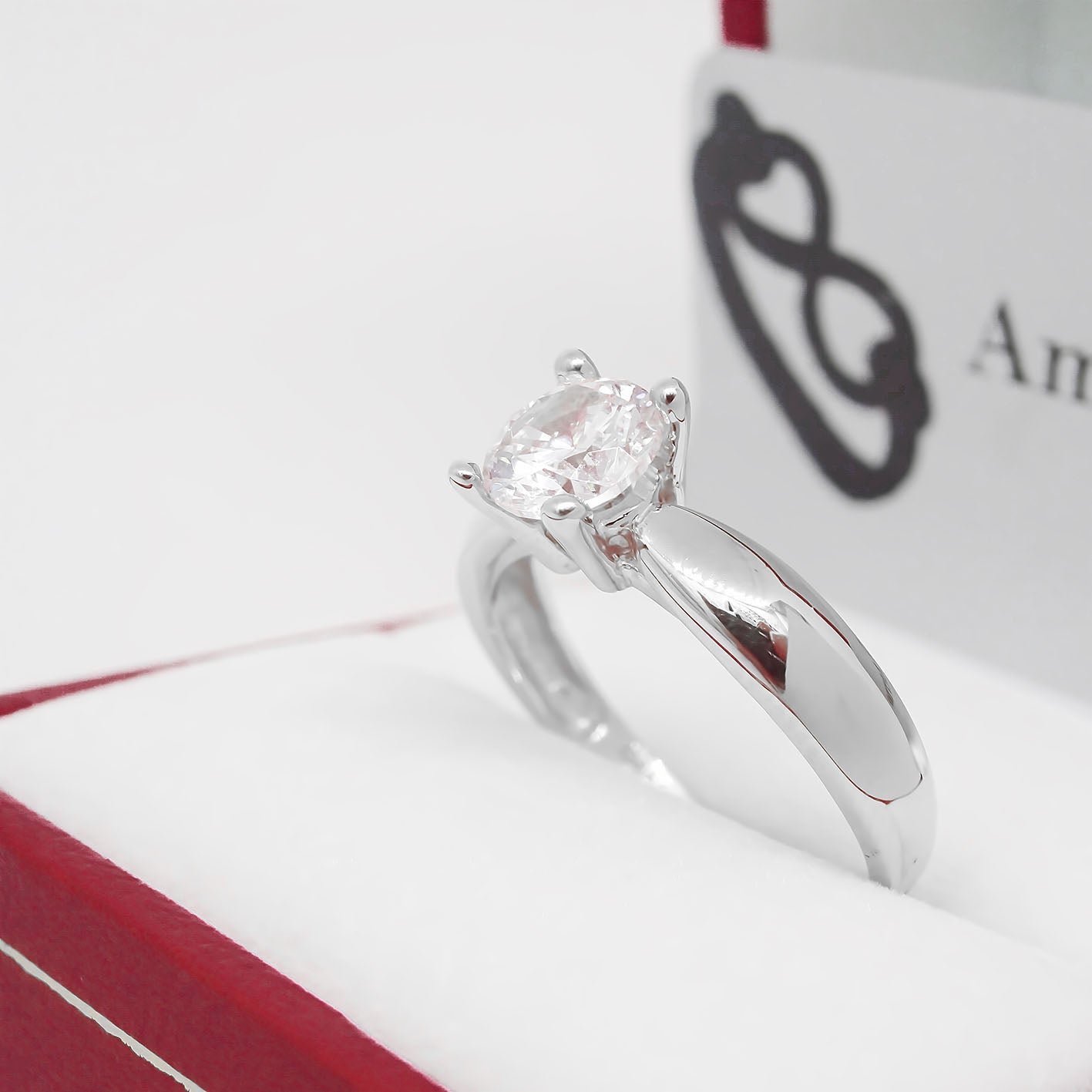 Amor Eterno - Anillo Lupin / Oro 10k Sólido / Blanco