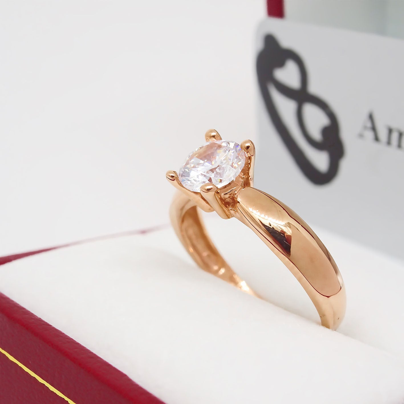 Amor Eterno - Anillo Lupin / Oro 14k Sólido / Rosa