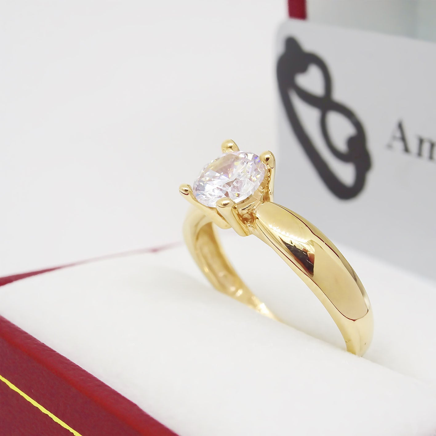 Amor Eterno - Anillo Lupin / Oro 10k Sólido / Amarillo