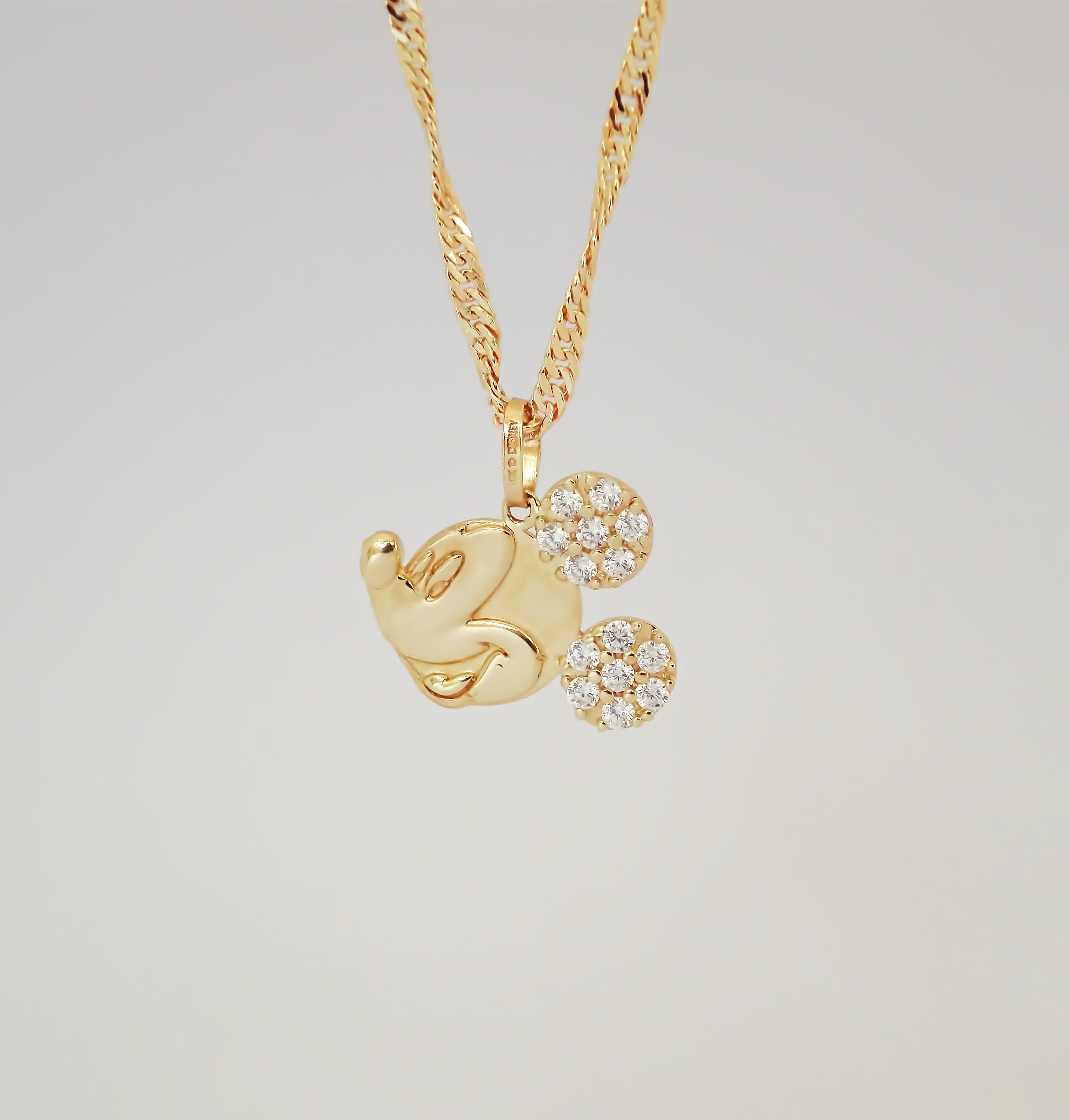 Amor Eterno - Dije Mickey Disney / Oro Sólido 10k