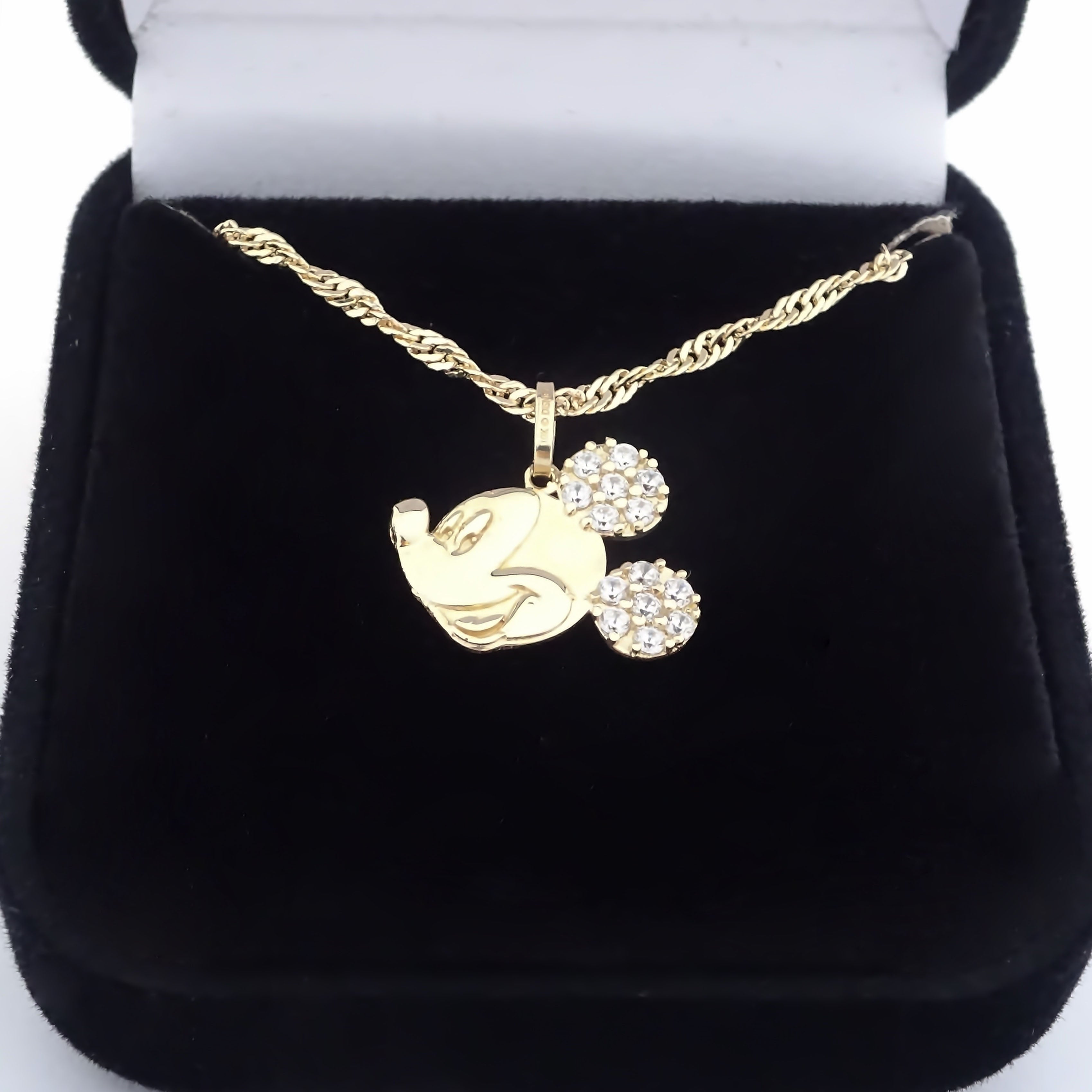 Amor Eterno - Dije Mickey Disney / Oro Sólido 10k