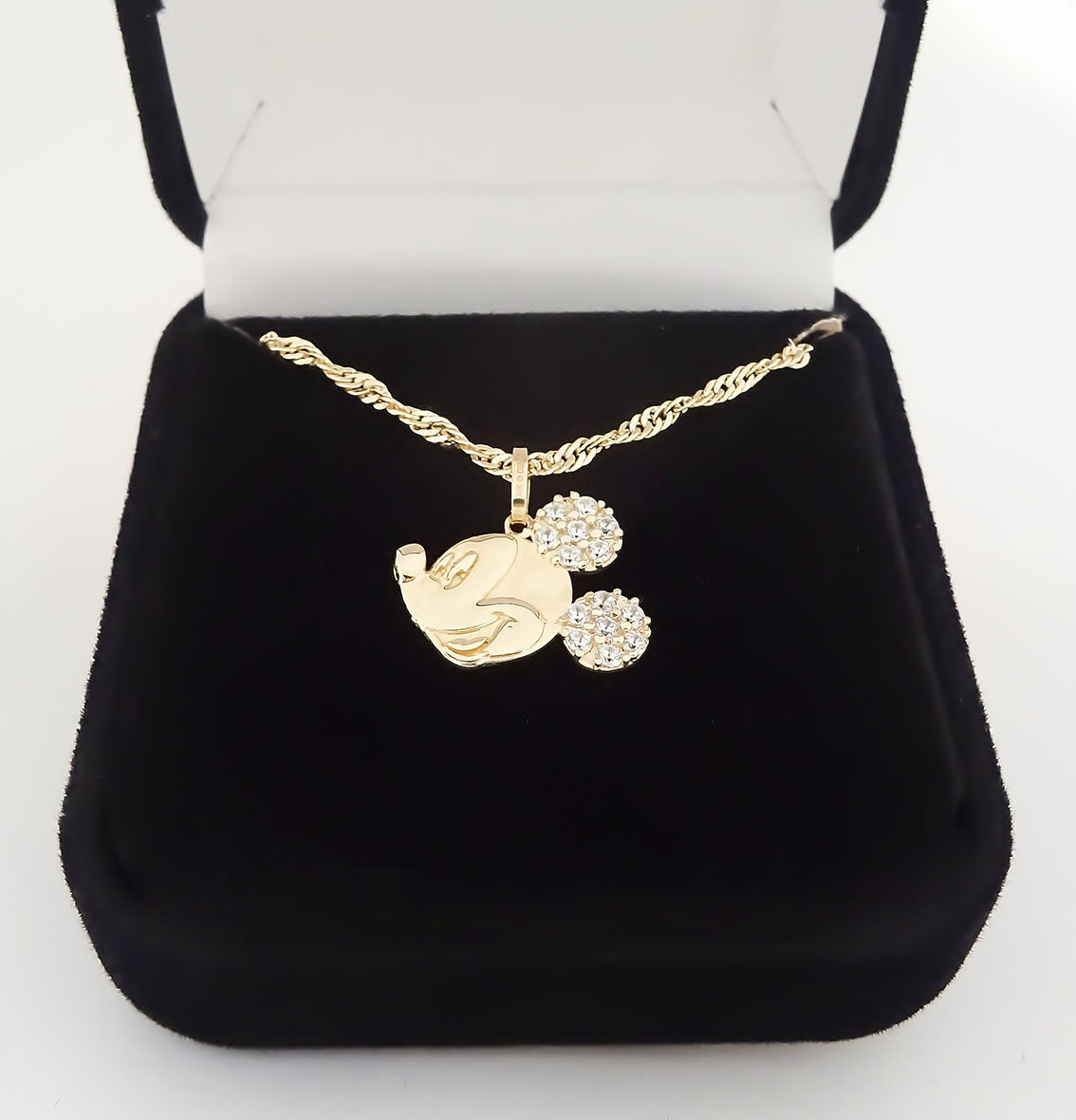 Amor Eterno - Dije Mickey Disney / Oro Sólido 10k