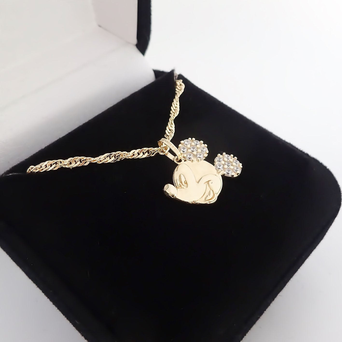 Amor Eterno - Dije Mickey Disney / Oro Sólido 10k