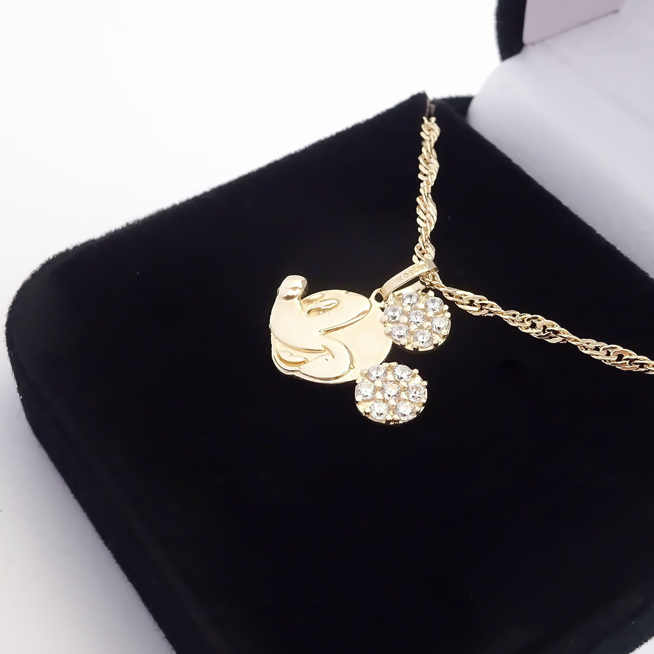 Amor Eterno - Dije Mickey Disney / Oro Sólido 10k