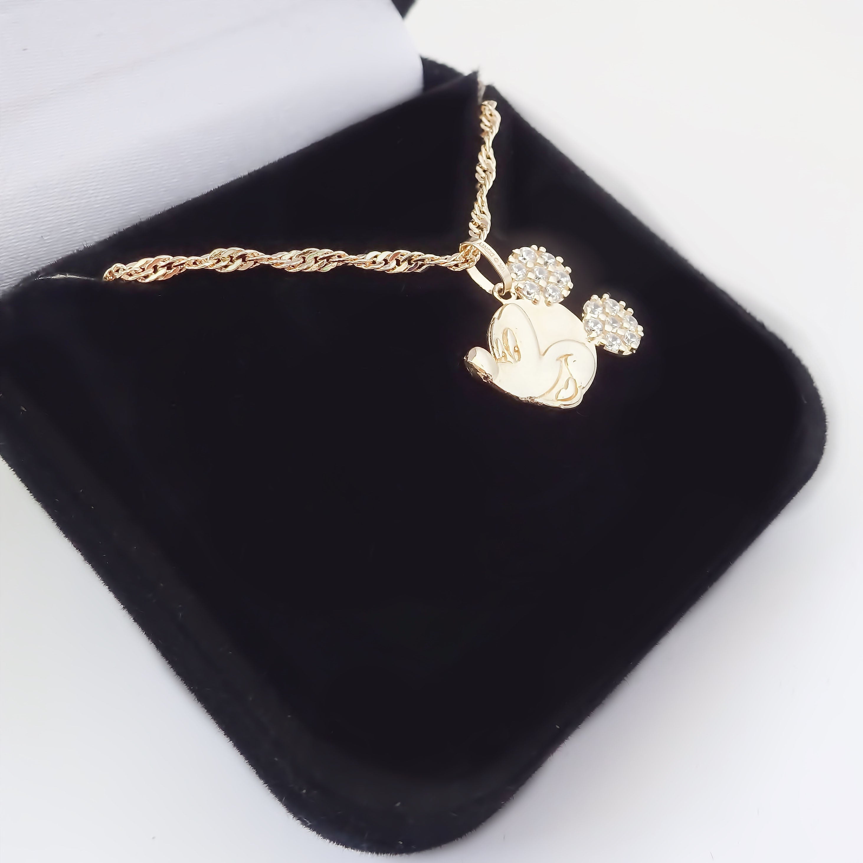 Amor Eterno - Dije Mickey Disney / Oro Sólido 10k