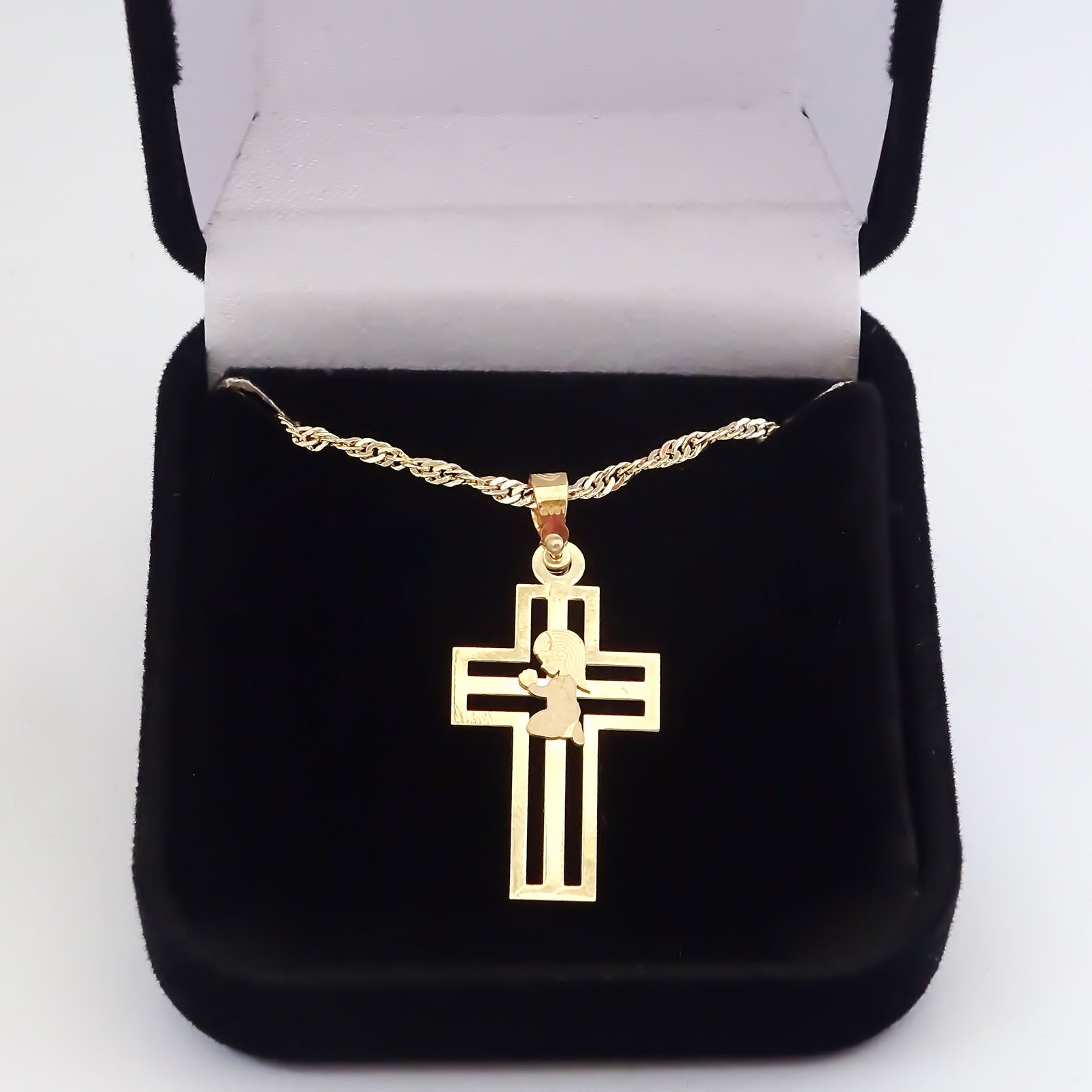 Amor Eterno - Dije Ángel Cruz / Oro Sólido 10k