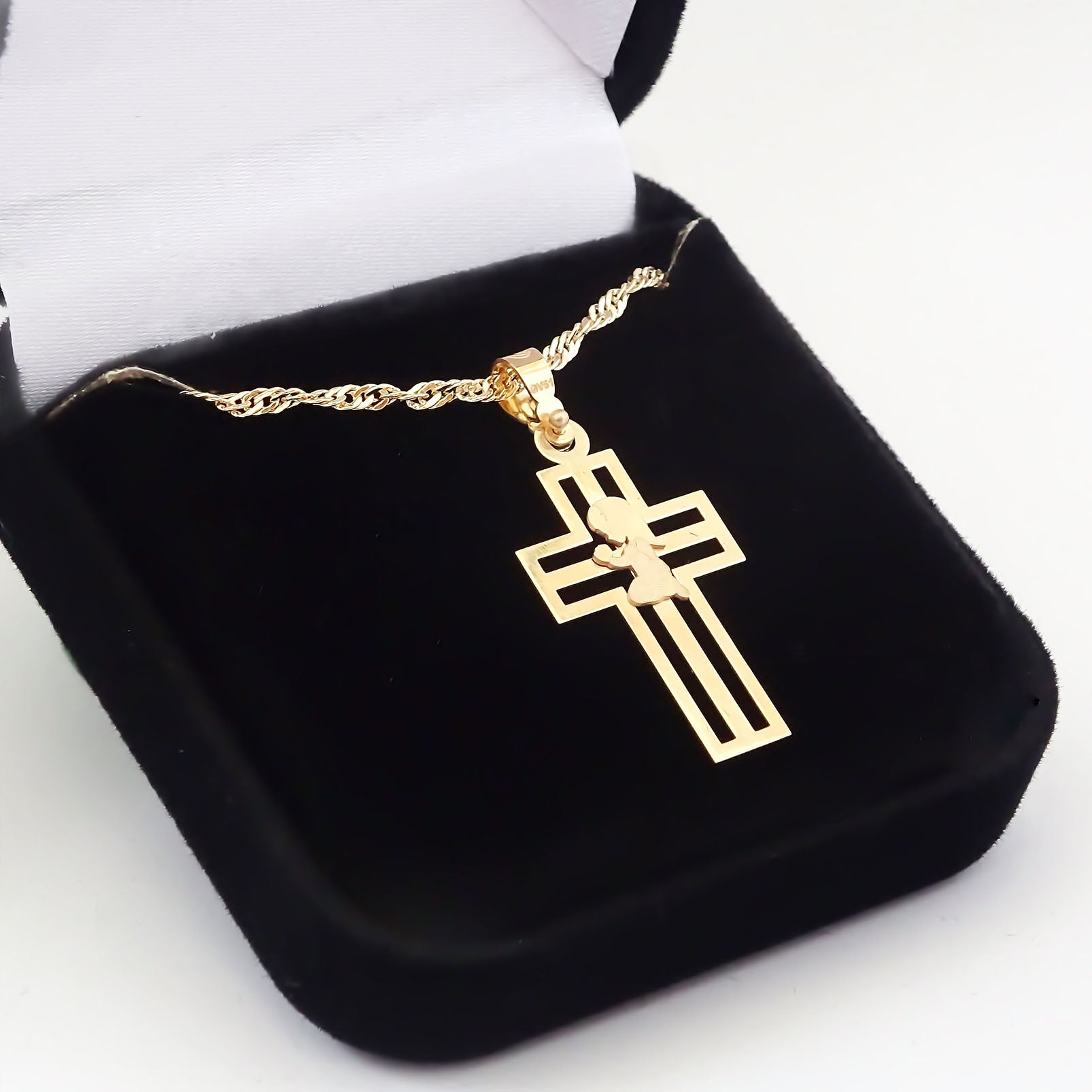 Amor Eterno - Dije Ángel Cruz / Oro Sólido 10k