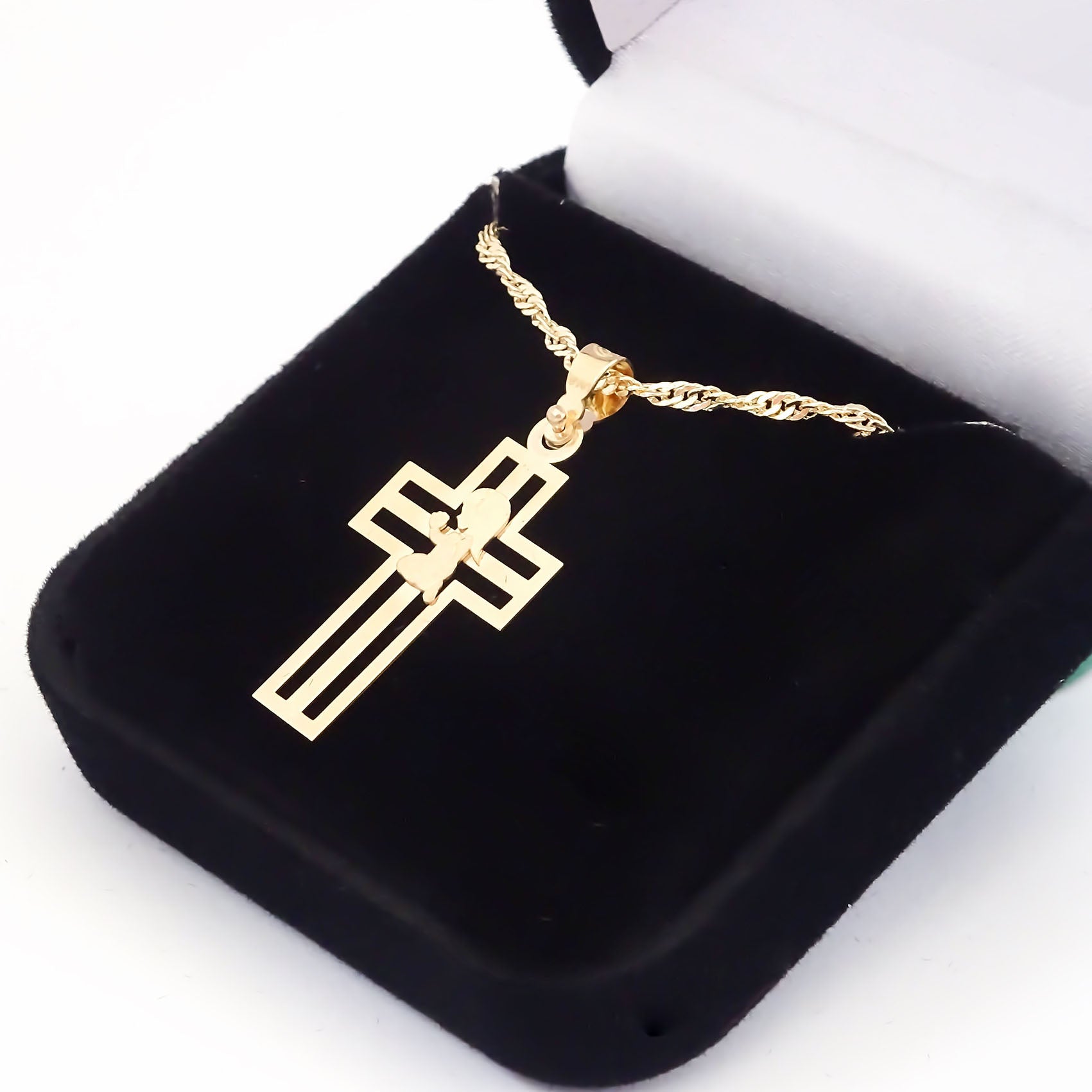 Amor Eterno - Dije Ángel Cruz / Oro Sólido 10k