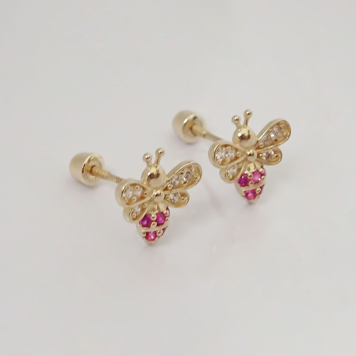 Amor Eterno - Broqueles Abeja Premium / Oro 10k