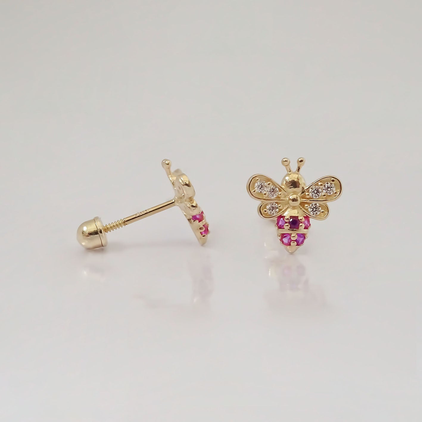 Amor Eterno - Broqueles Abeja Premium / Oro 10k