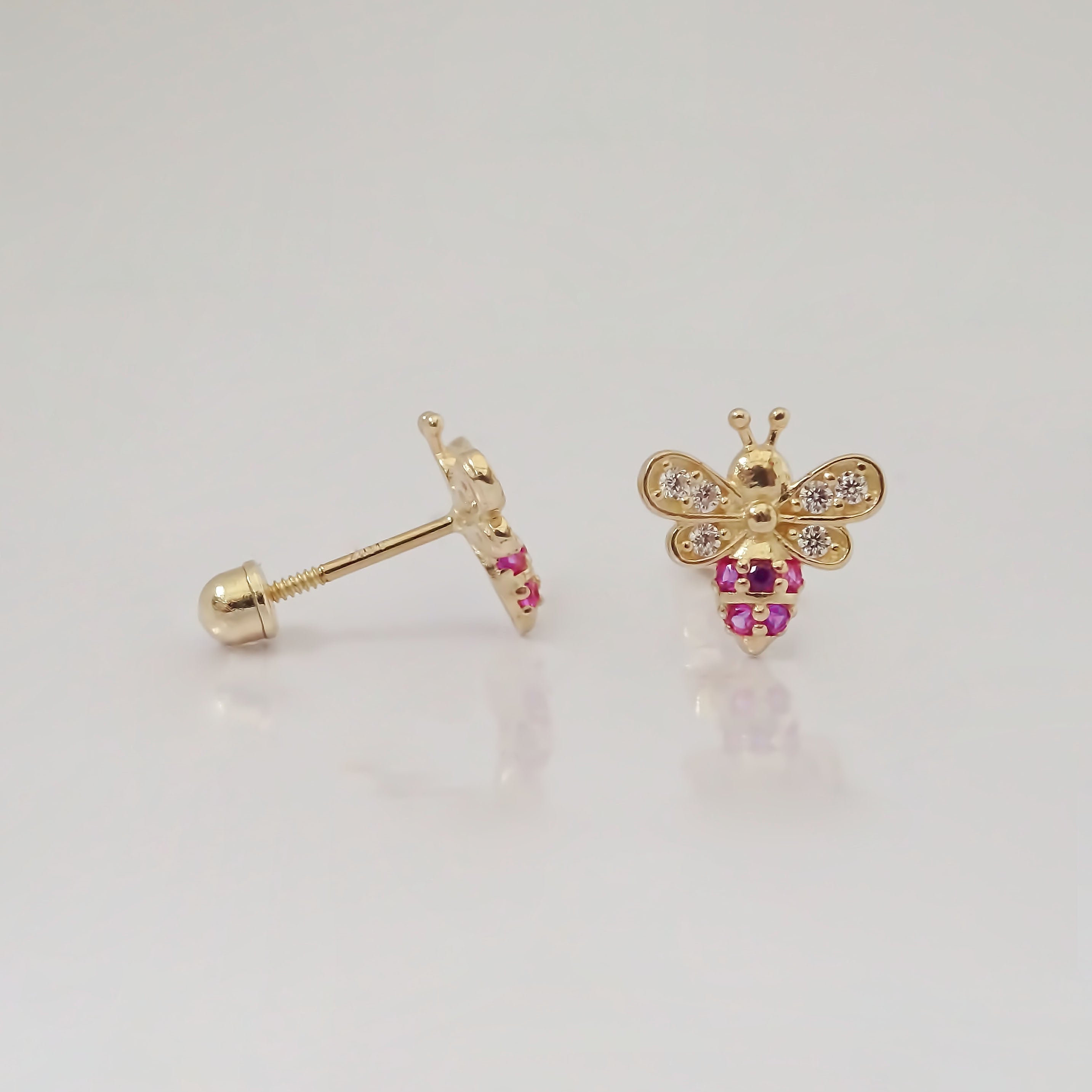 Amor Eterno - Broqueles Abeja Premium / Oro 10k