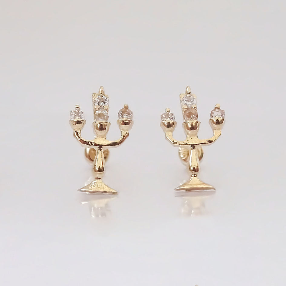Amor Eterno - Broqueles Lumière Disney Aretes / Oro 10k