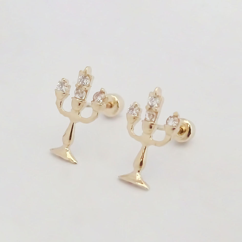Amor Eterno - Broqueles Lumière Disney Aretes / Oro 10k