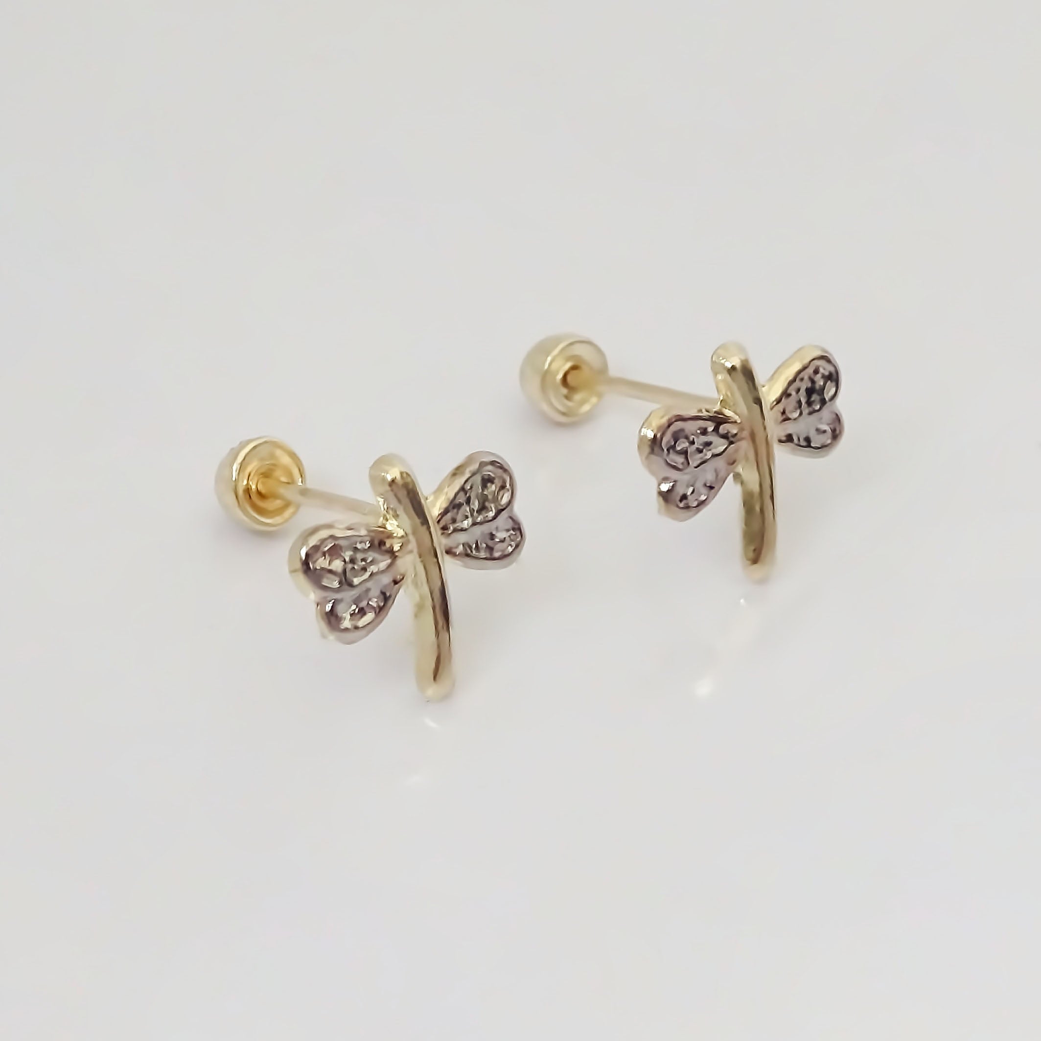 Amor Eterno - Broqueles Libélula Aretes / Oro 10k