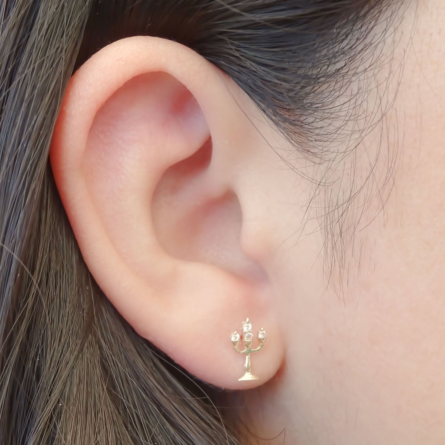 Amor Eterno - Broqueles Lumière Disney Aretes / Oro 10k