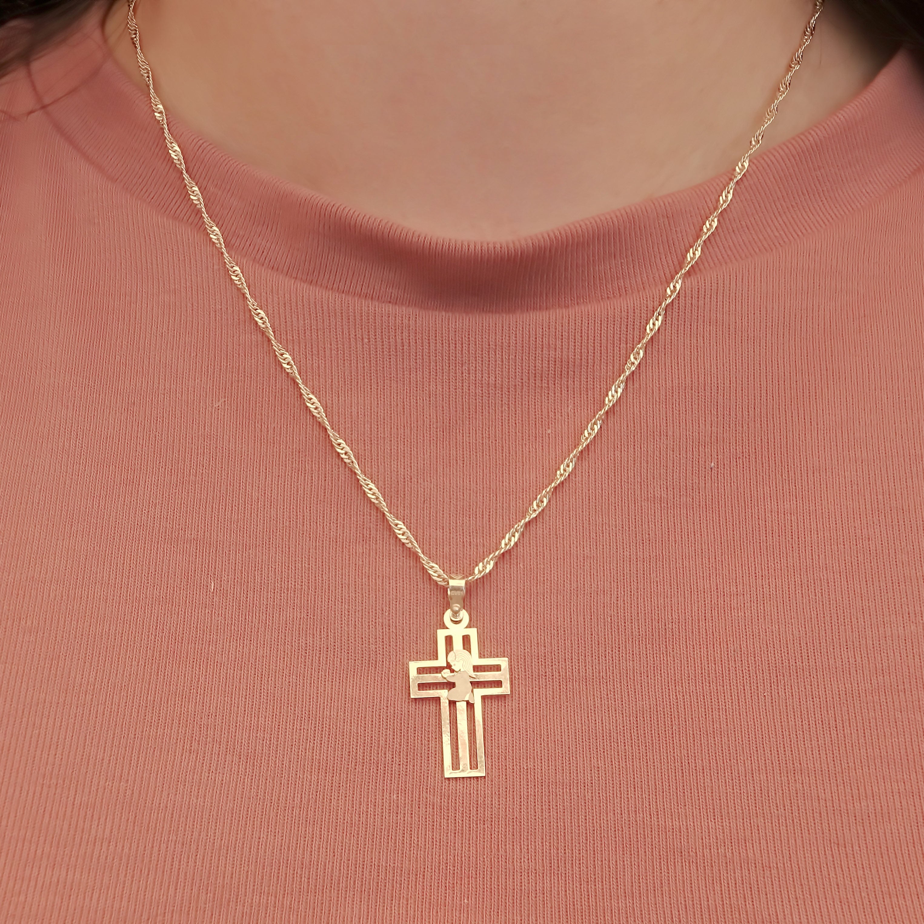 Amor Eterno - Dije Ángel Cruz / Oro Sólido 10k