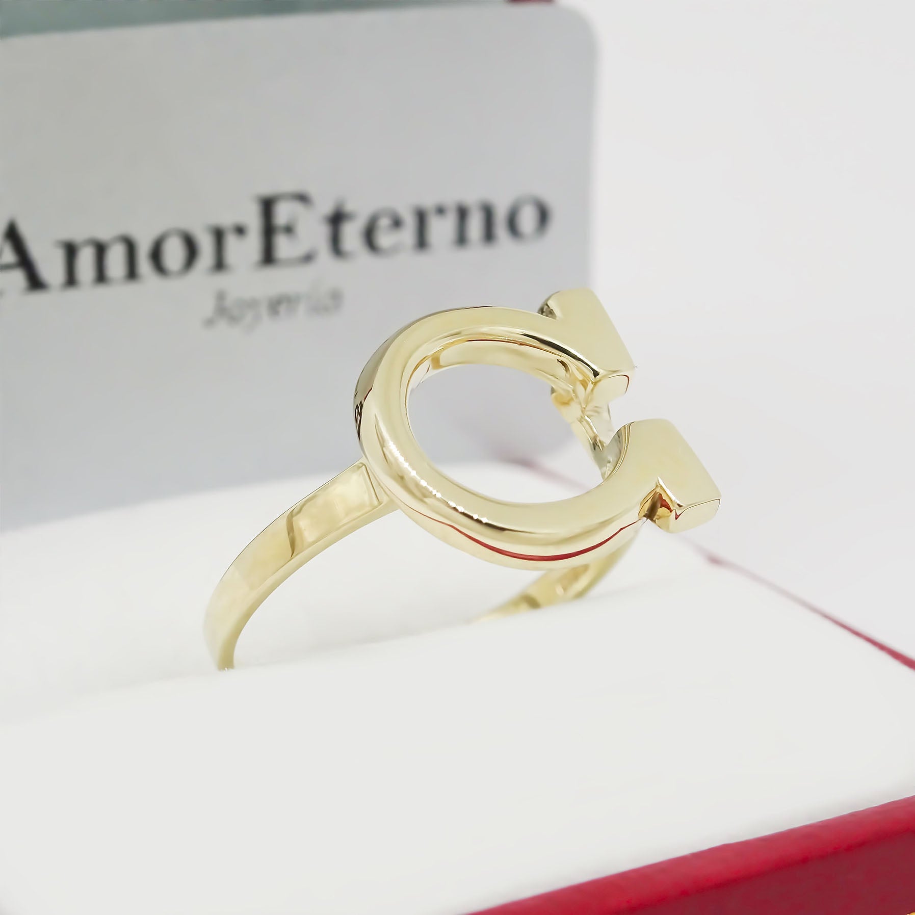 Amor Eterno - Anillo Omega / Oro 10k Sólido