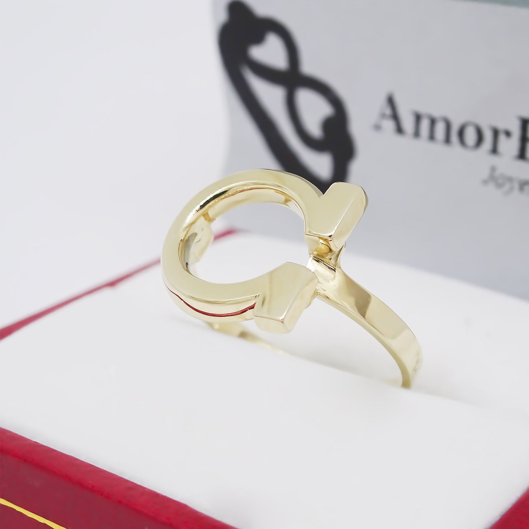 Amor Eterno - Anillo Omega / Oro 10k Sólido