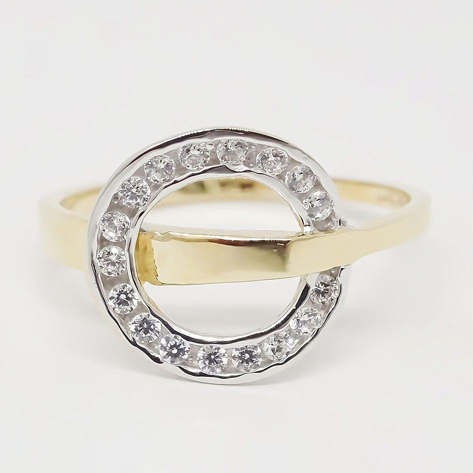 Amor Eterno - Anillo Orbit / Oro 10k Sólido