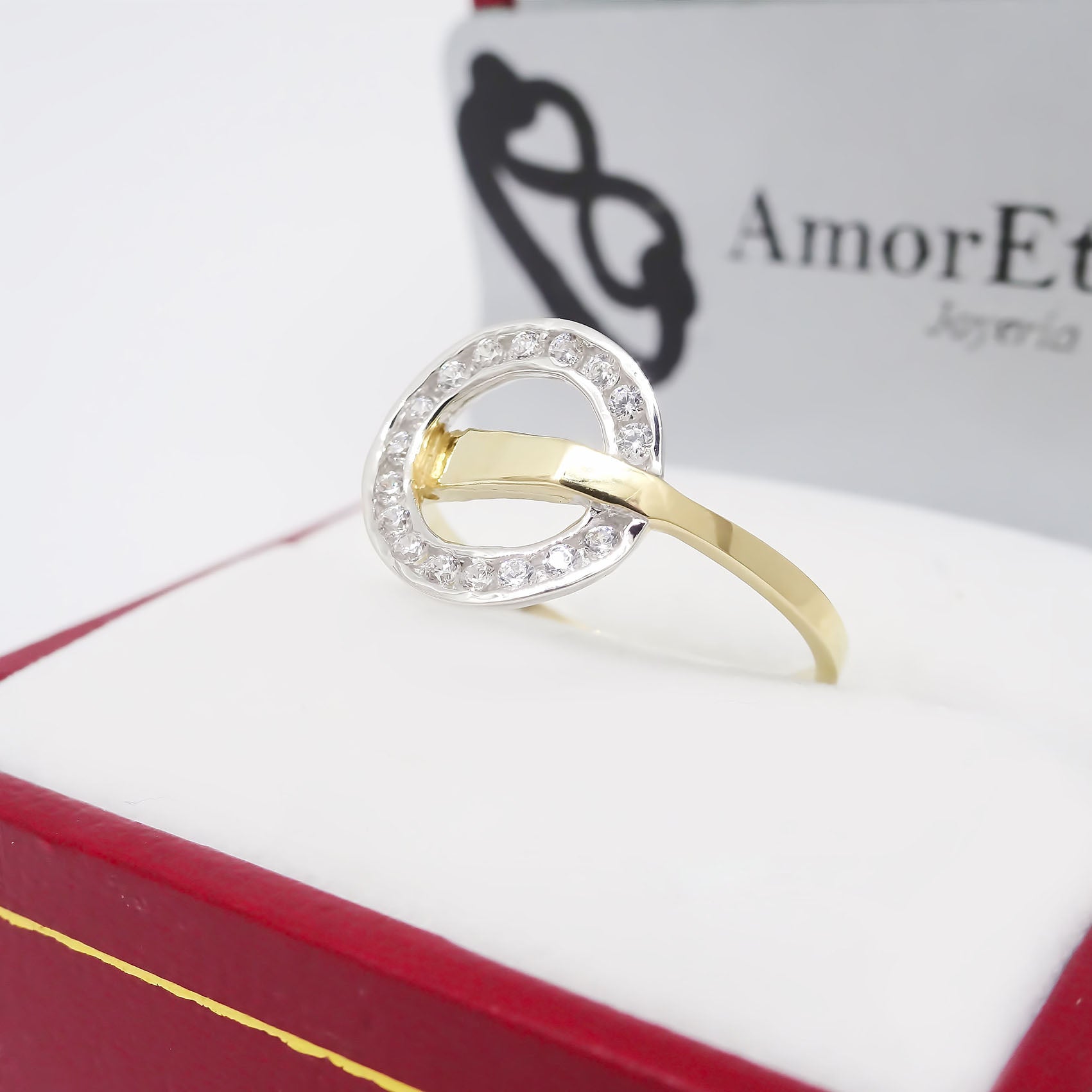 Amor Eterno - Anillo Orbit / Oro 14k Sólido