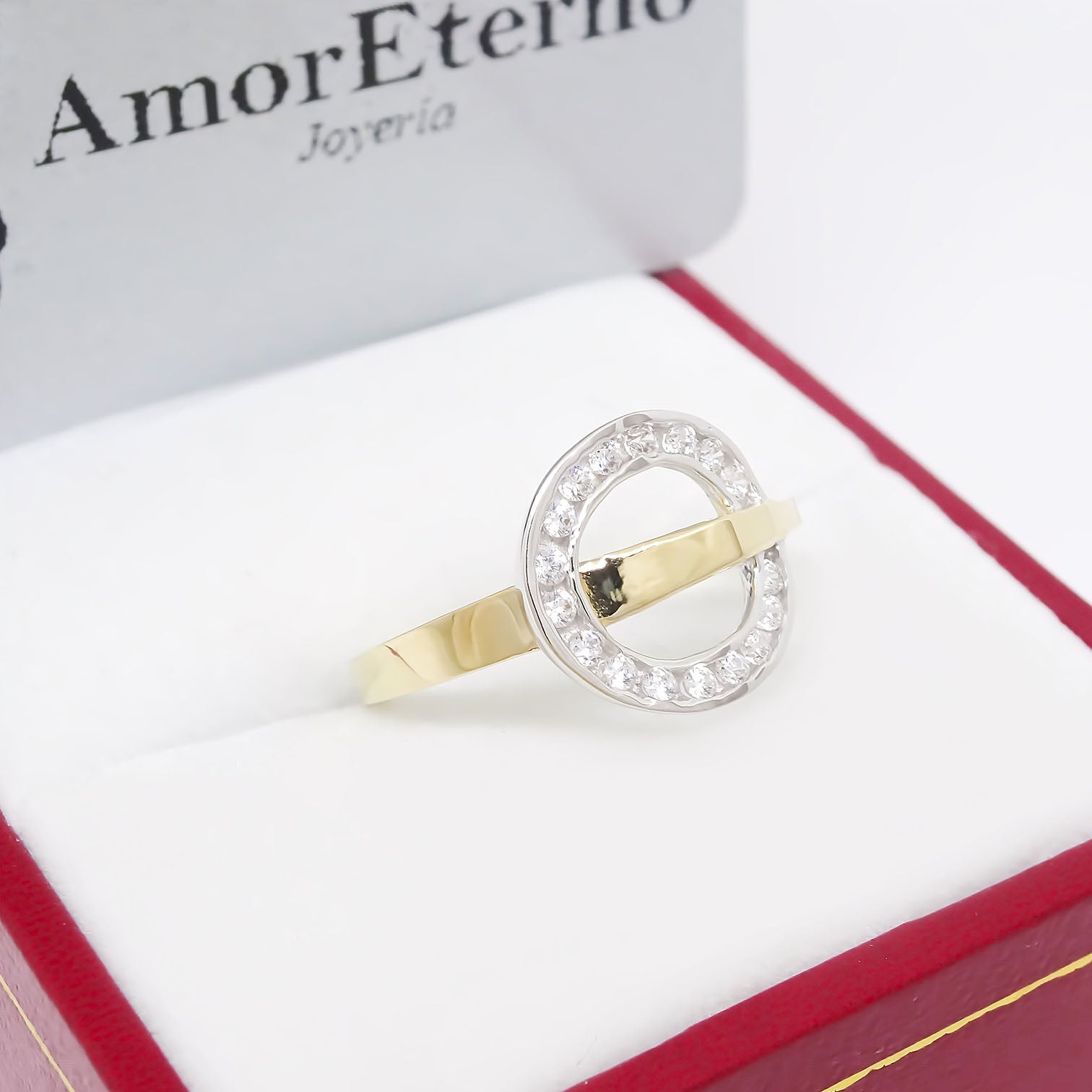 Amor Eterno - Anillo Orbit / Oro 14k Sólido