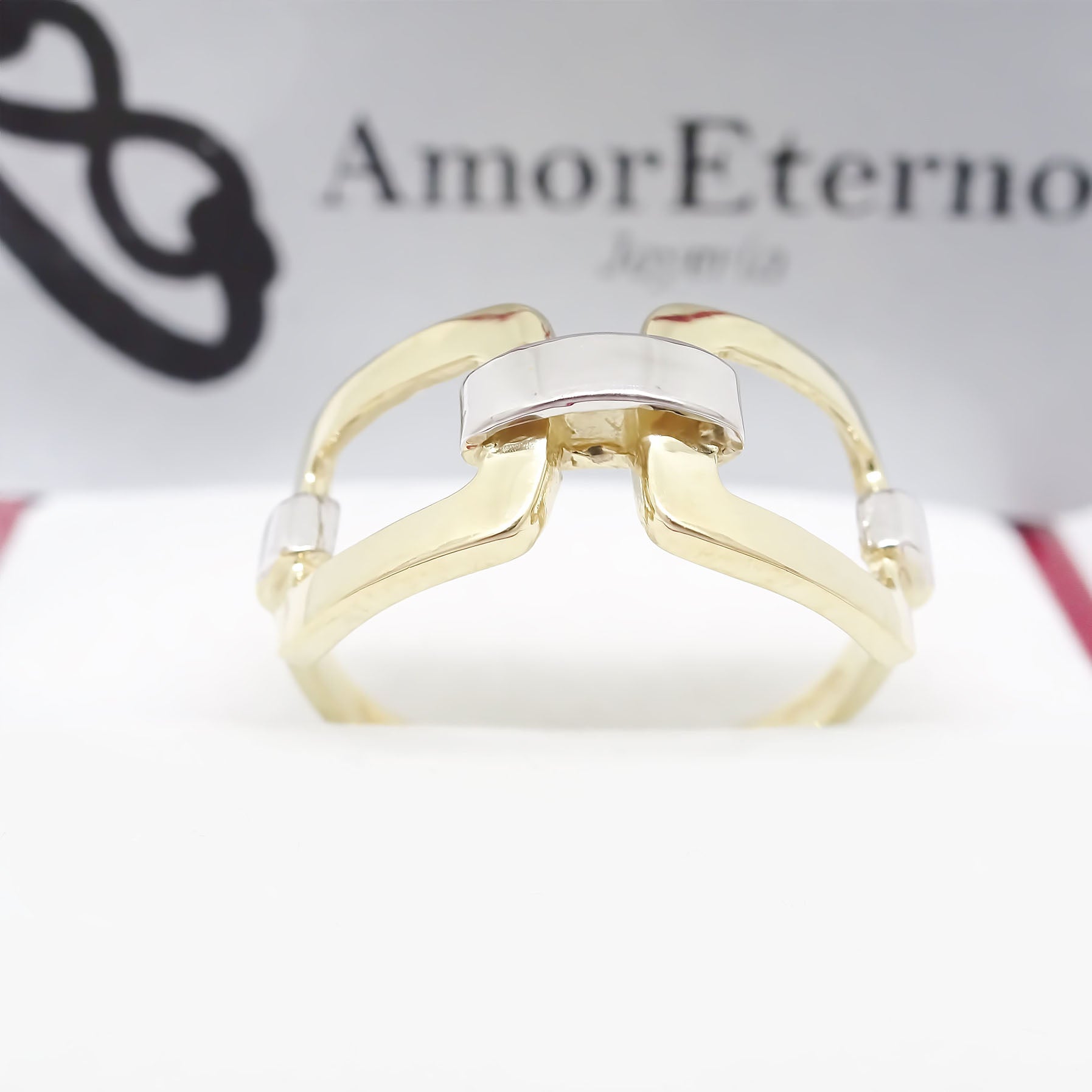 Amor Eterno - Anillo Marino / Oro 10k Solido