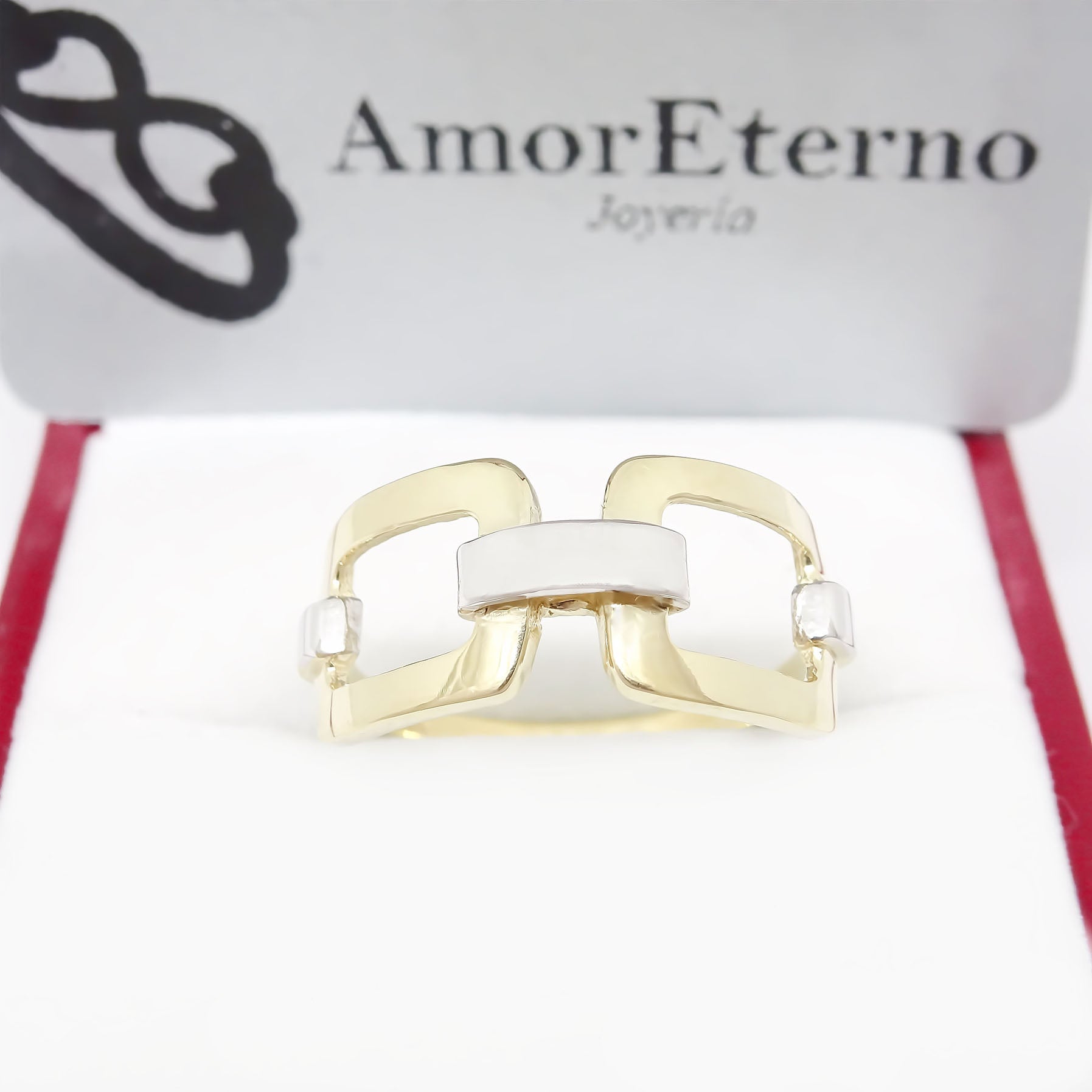 Amor Eterno - Anillo Marino / Oro 14k Solido