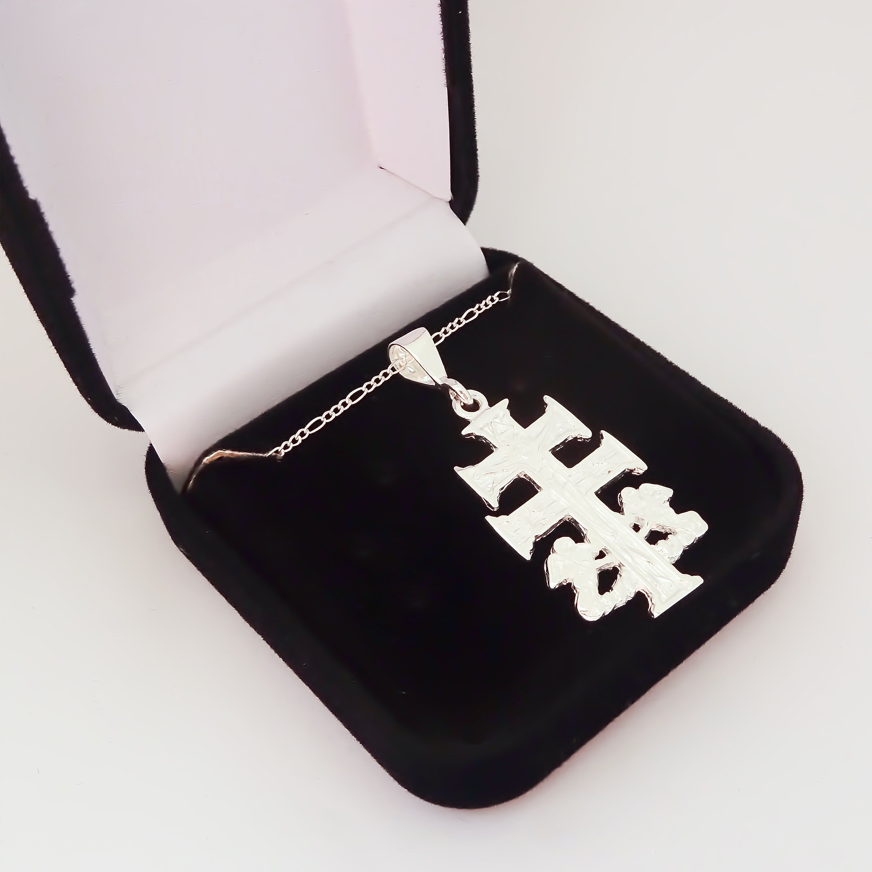 Amor Eterno - Dije Cruz Caravaca / Plata Oro 24k