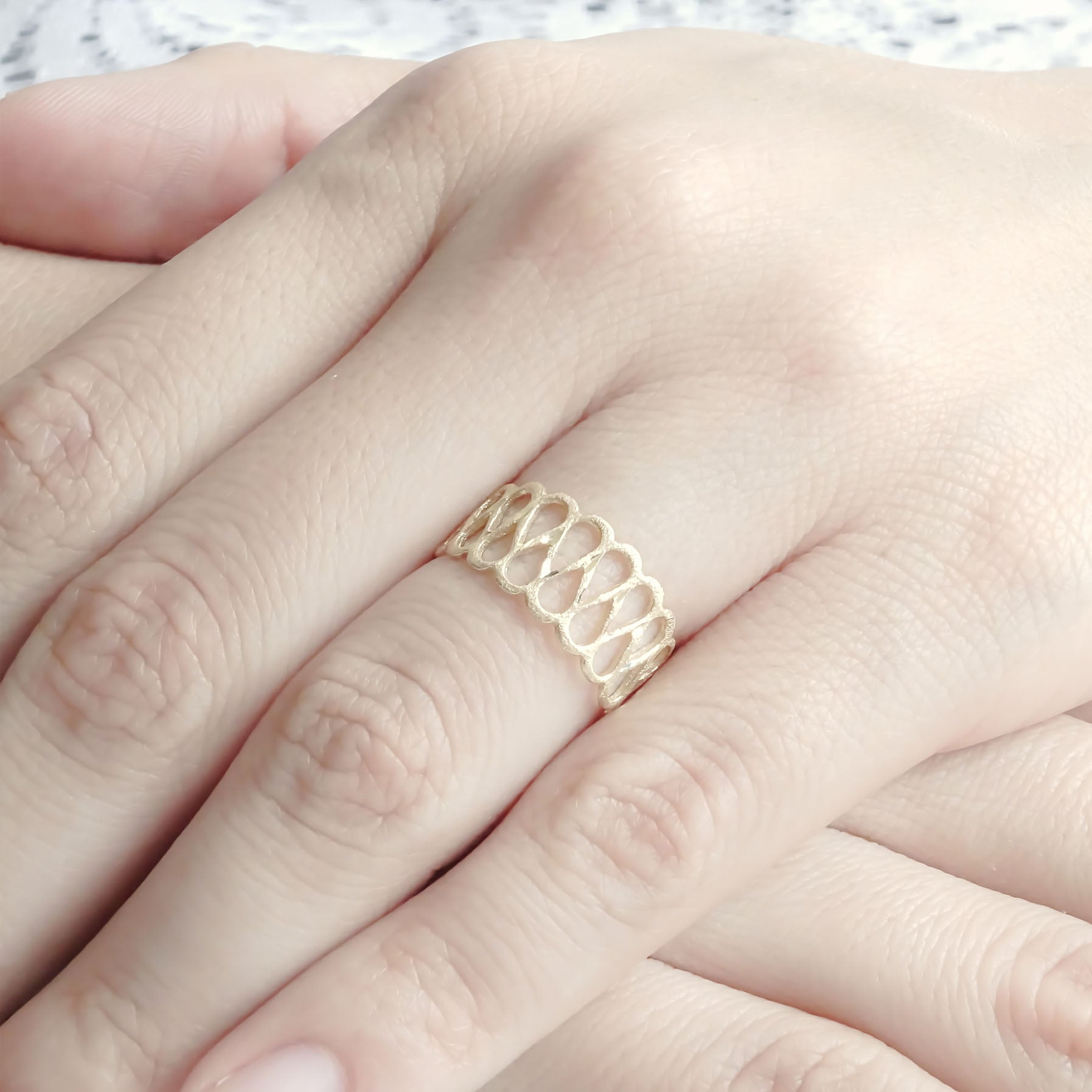 Amor Eterno - Anillo Cristina - Oro Solido 10k