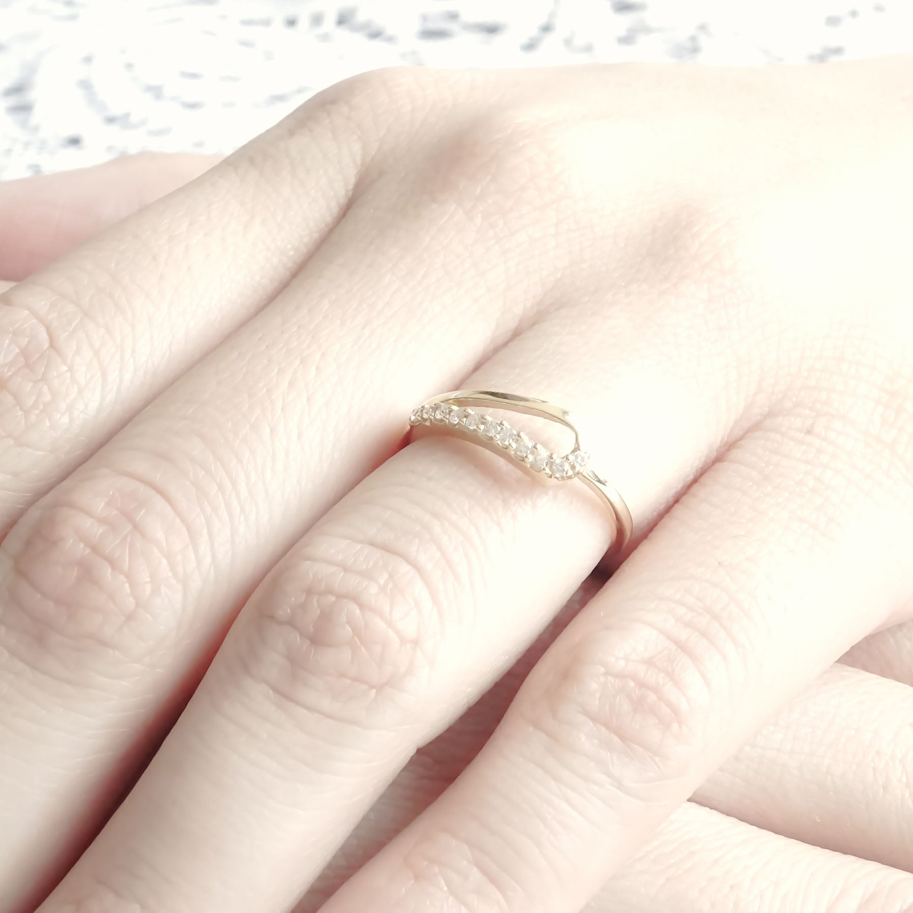 Amor Eterno - Anillo Rain / Oro 14k Sólido