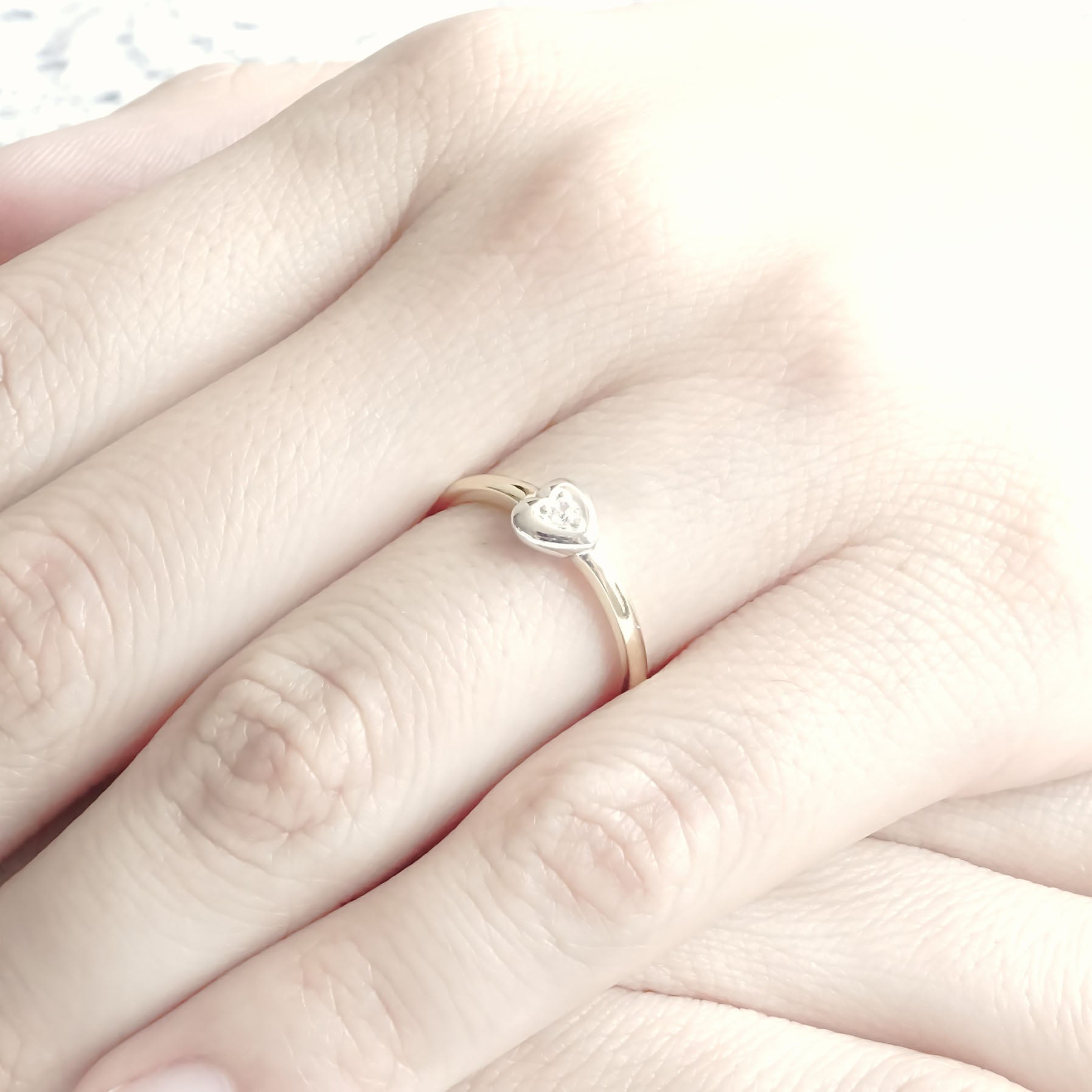 Amor Eterno - Anillo Corazón / Oro Sólido 14k