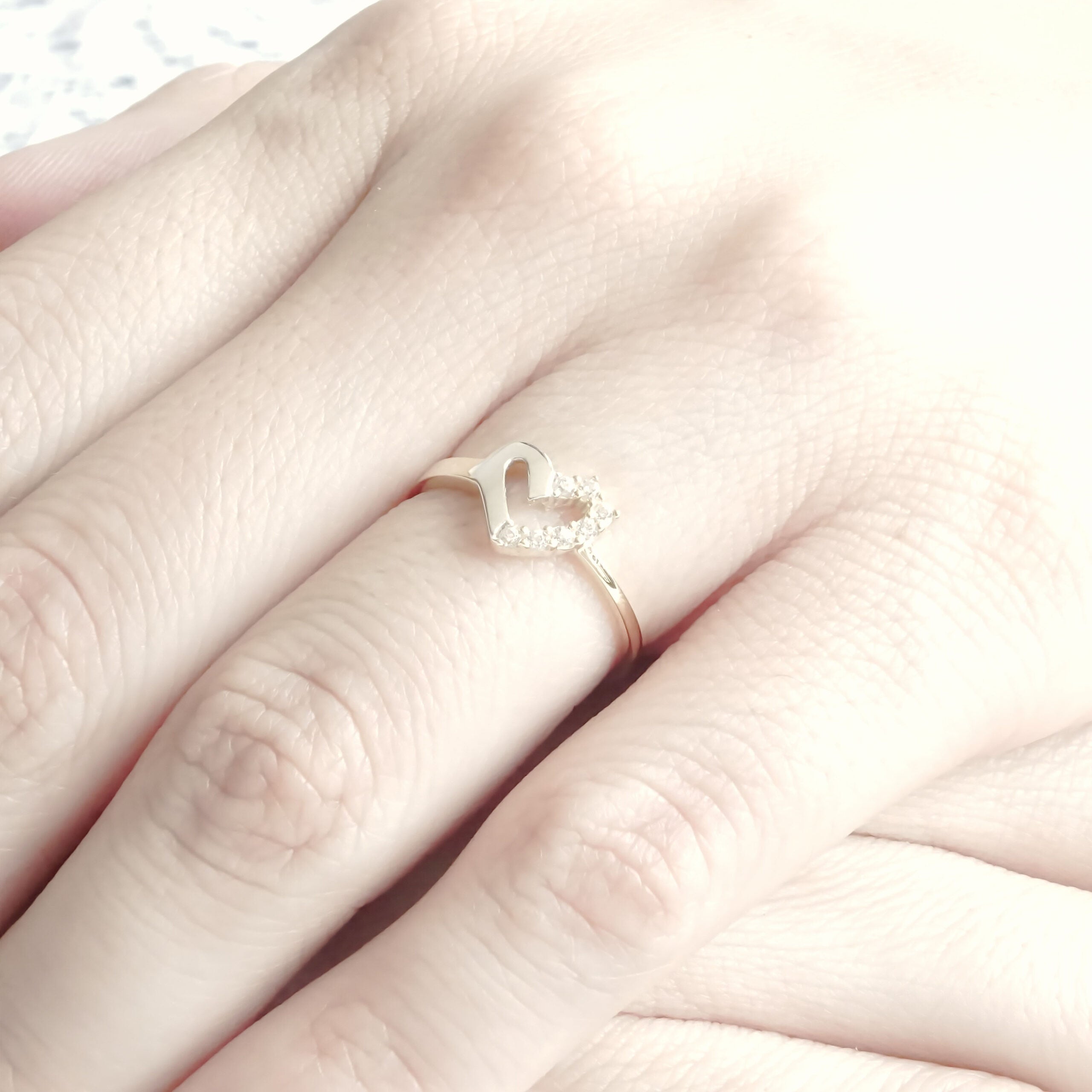 Amor Eterno - Anillo Corazón Due Tono / Oro 14k