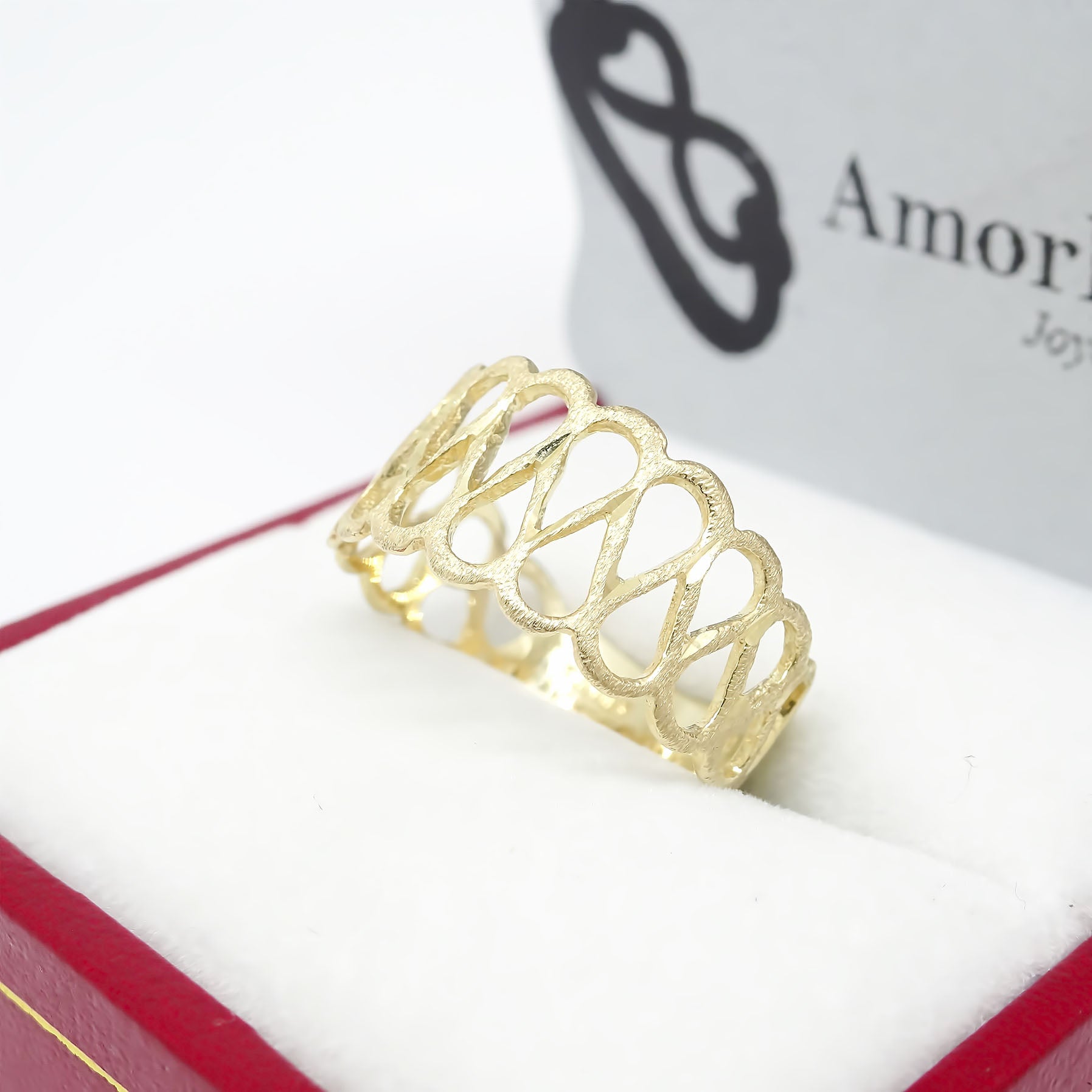 Amor Eterno - Anillo Cristina - Oro Solido 10k