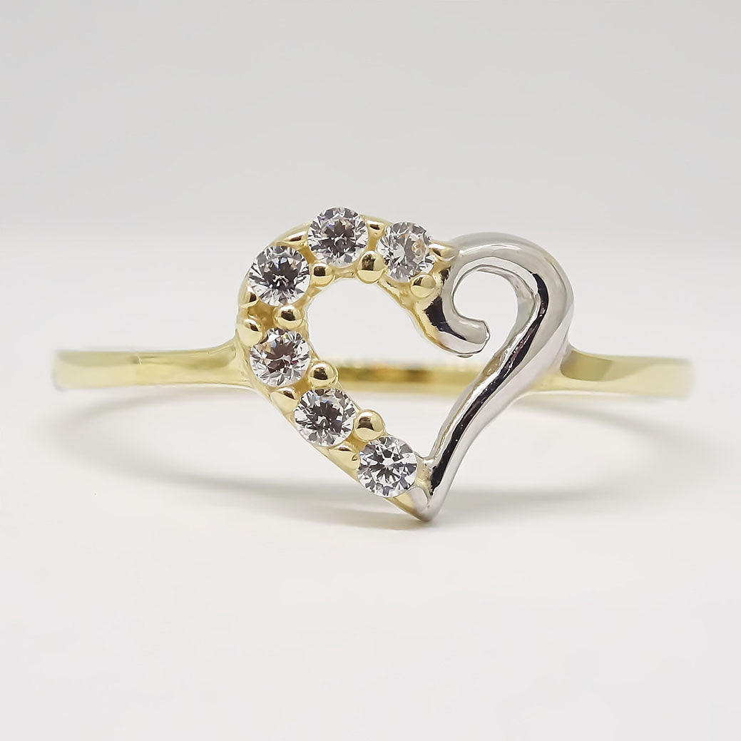 Amor Eterno - Anillo Corazón Luriga / Oro 10k