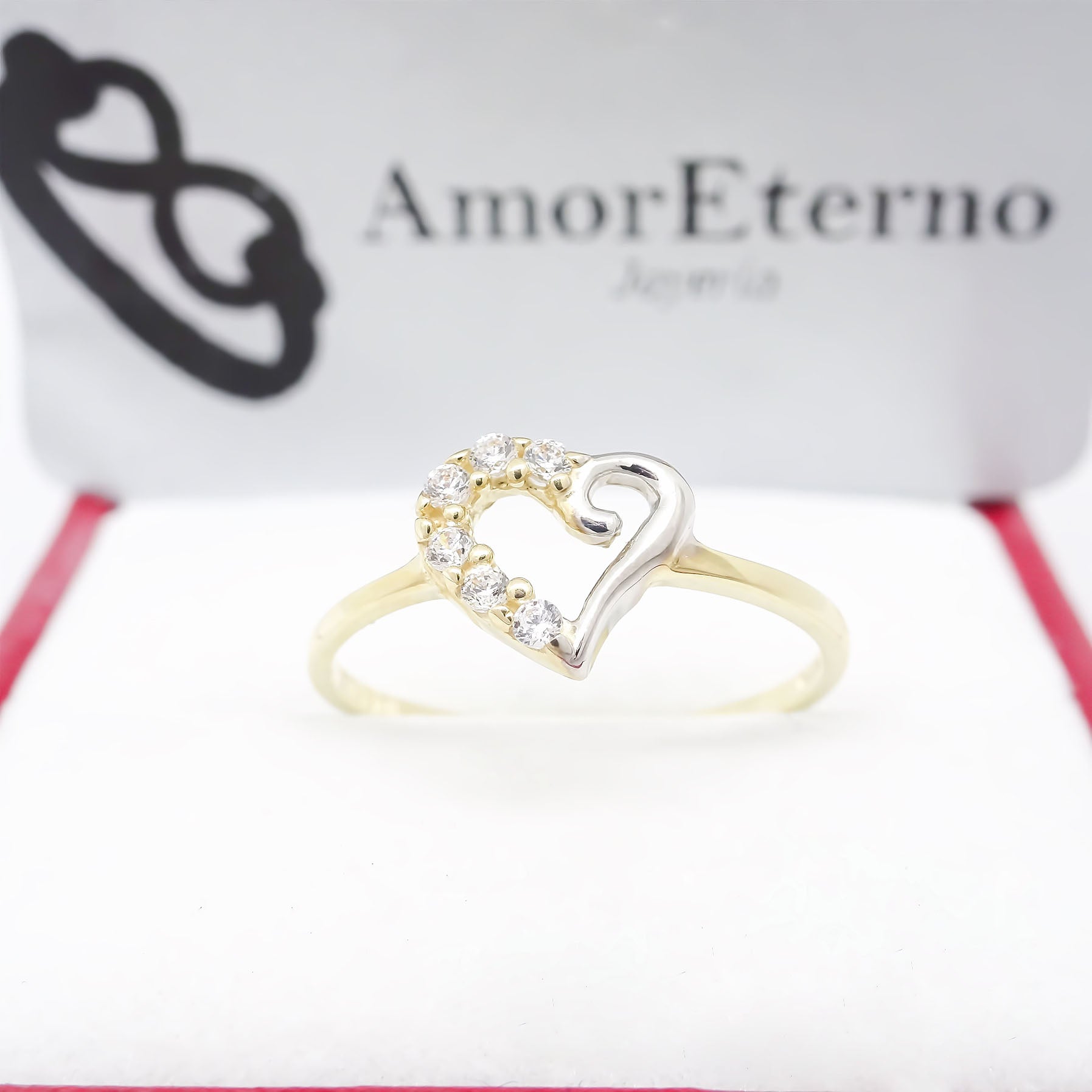 Amor Eterno - Anillo Corazón Luriga / Oro 10k