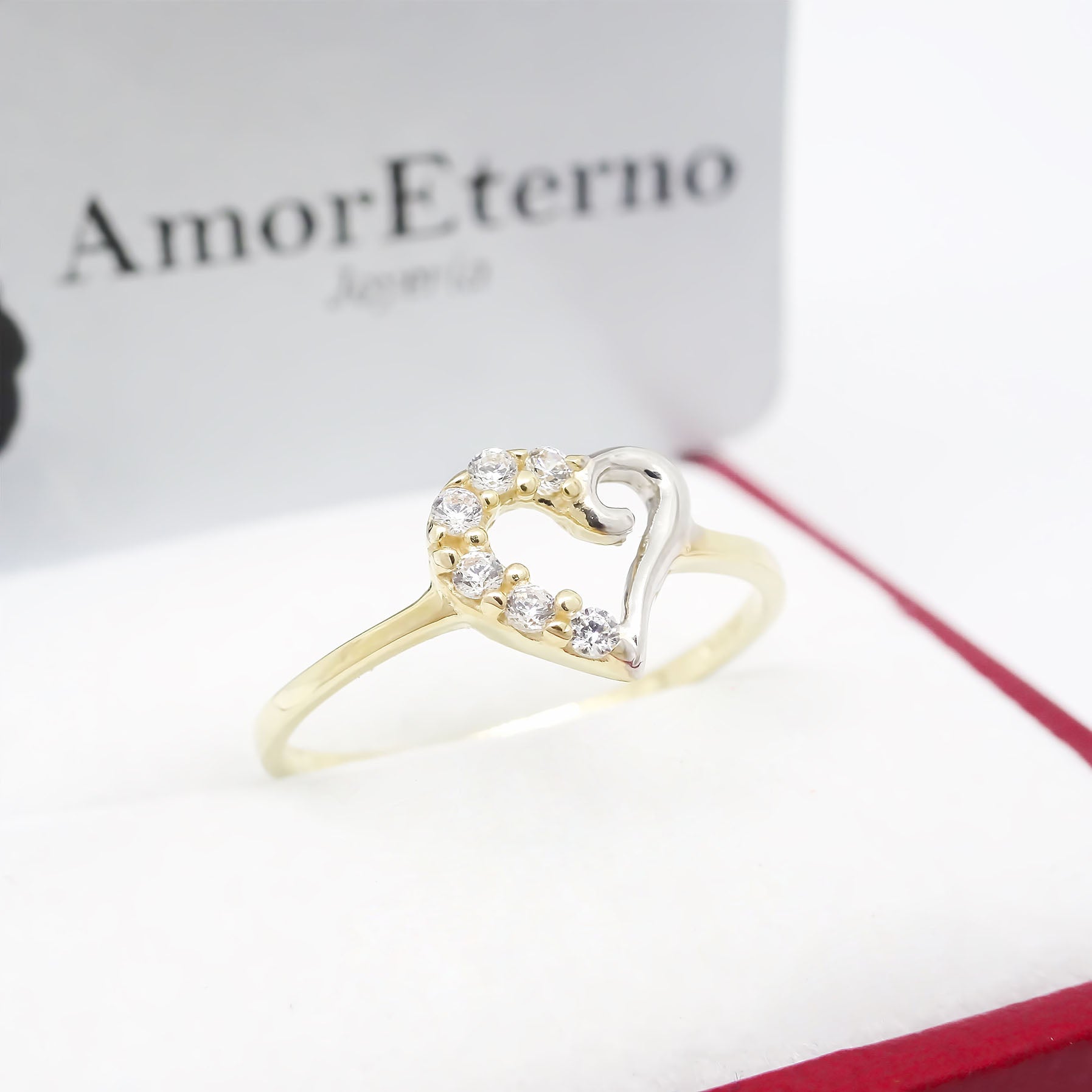 Amor Eterno - Anillo Corazón Luriga / Oro 14k