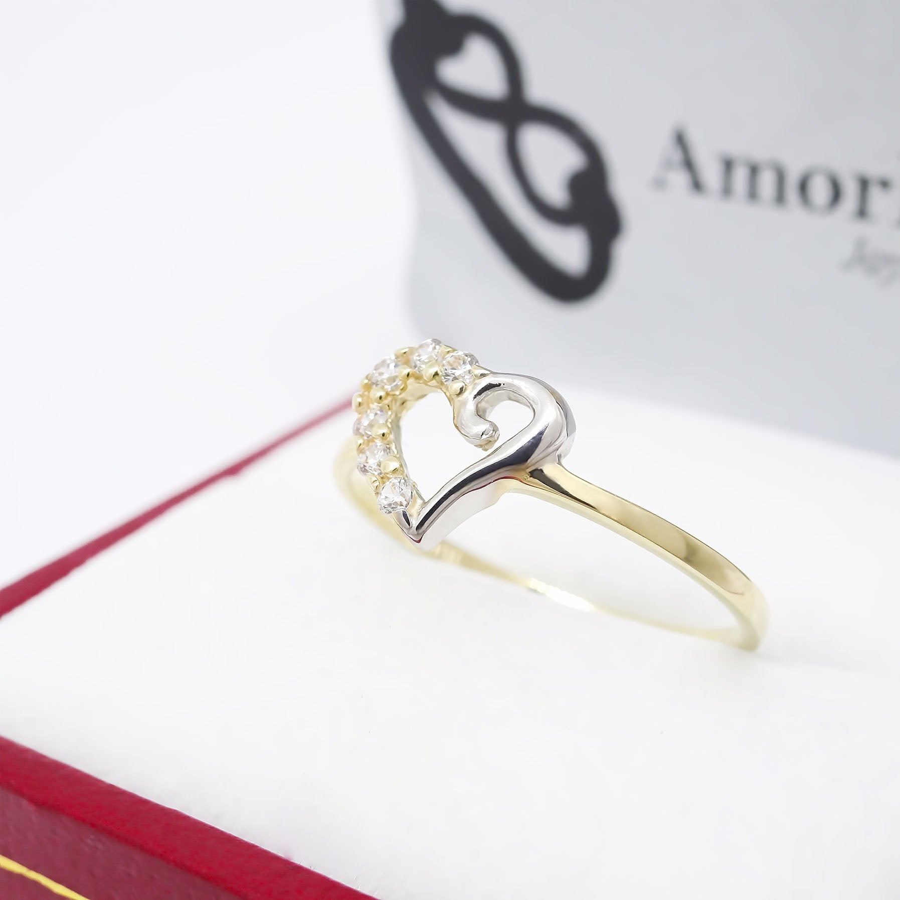 Amor Eterno - Anillo Corazón Luriga / Oro 10k