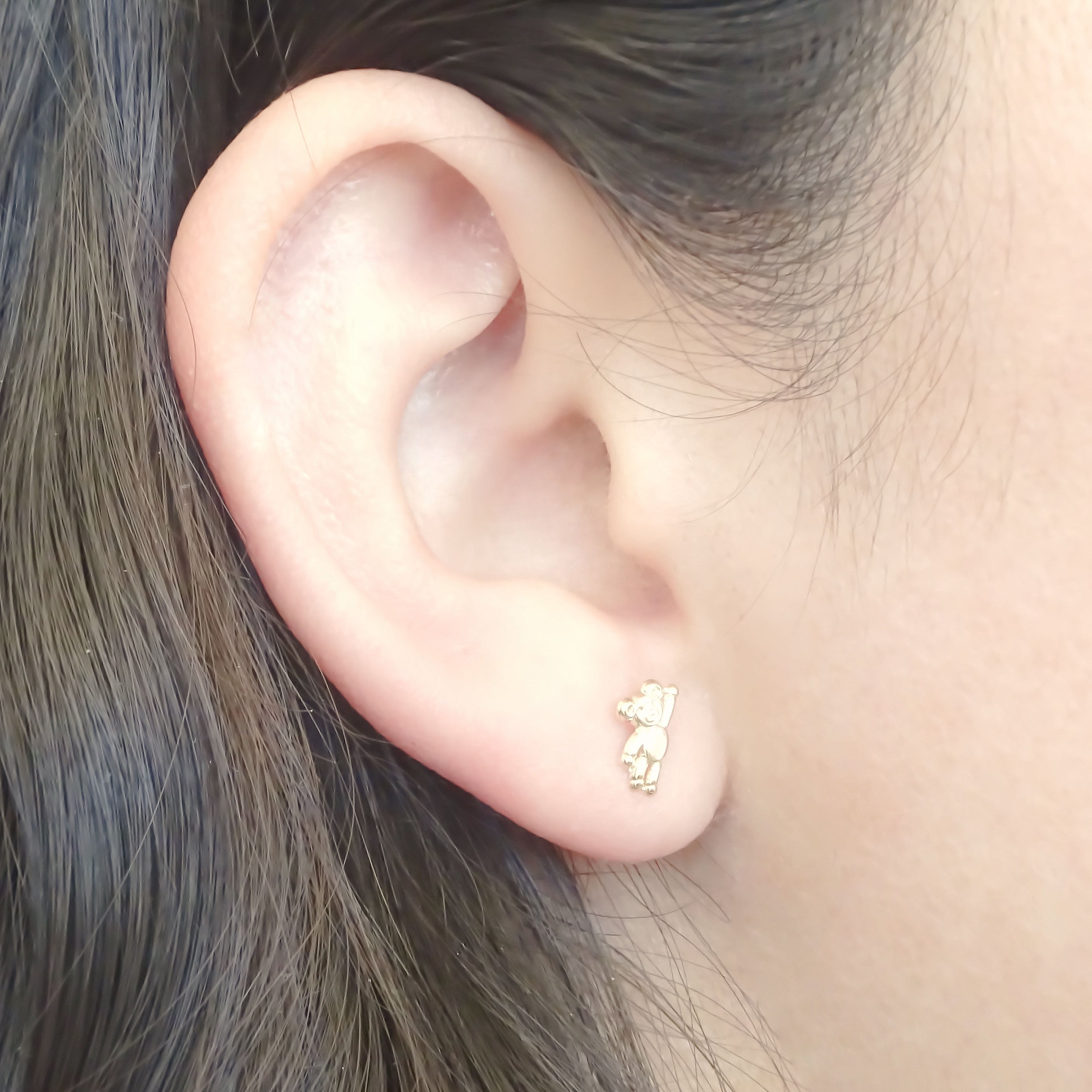 Amor Eterno - Broqueles Teddy / Aretes / Oro 10k