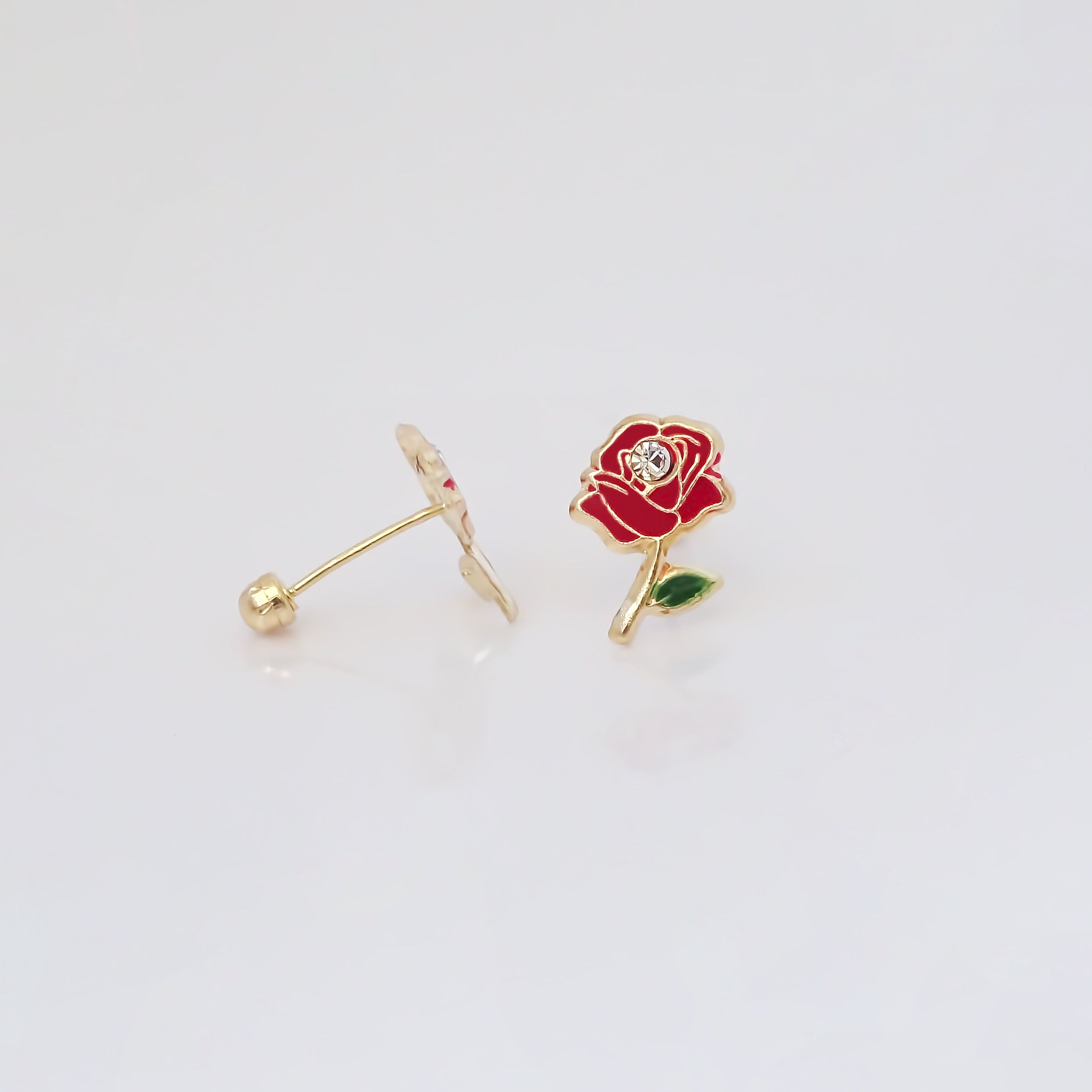 Amor Eterno - Broqueles Rosa Candy Aretes / Oro 10k