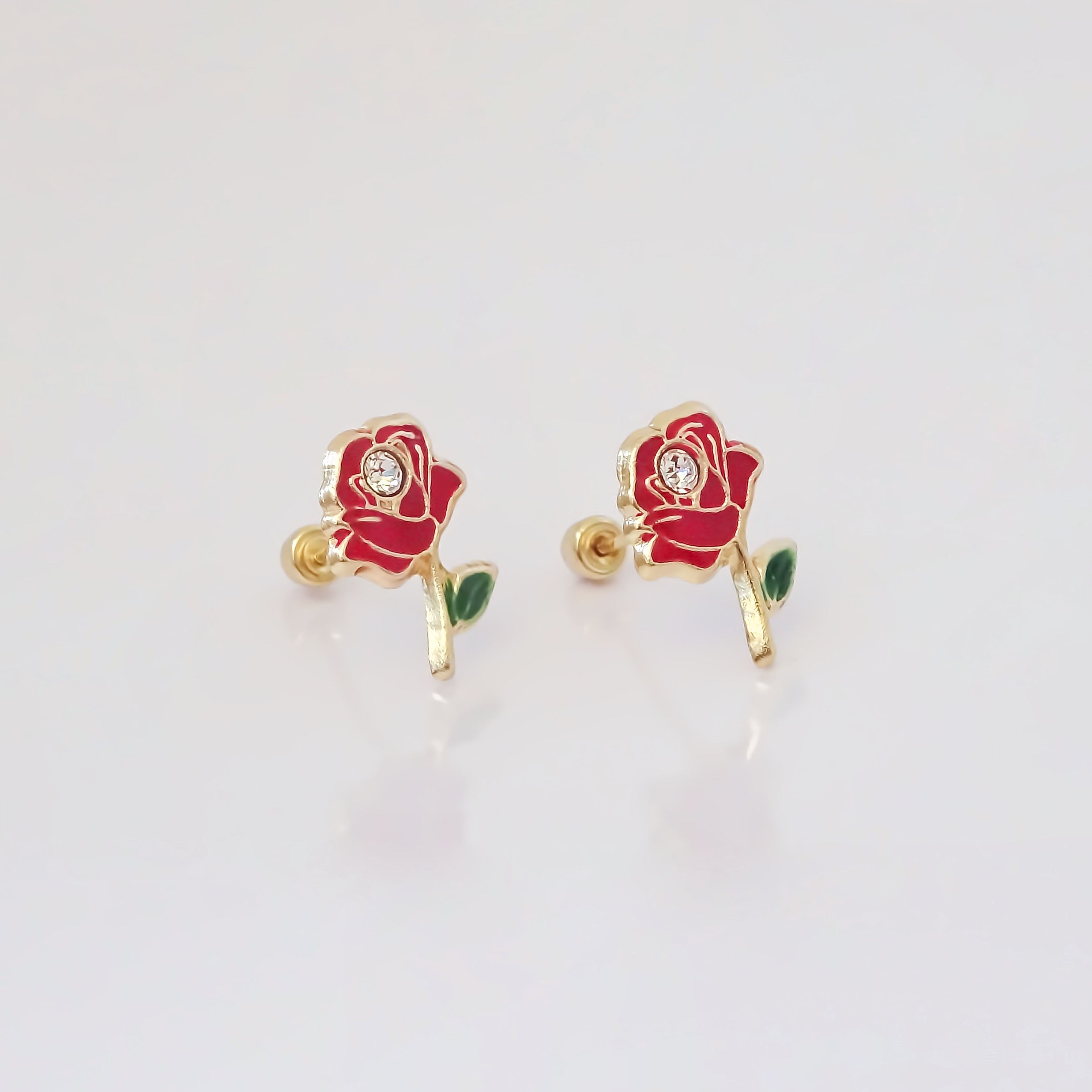 Amor Eterno - Broqueles Rosa Candy Aretes / Oro 10k