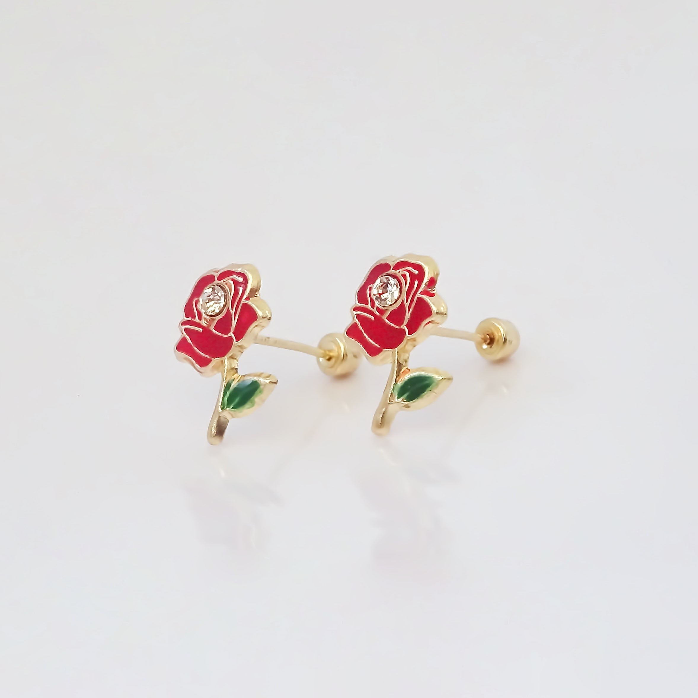 Amor Eterno - Broqueles Rosa Candy Aretes / Oro 10k