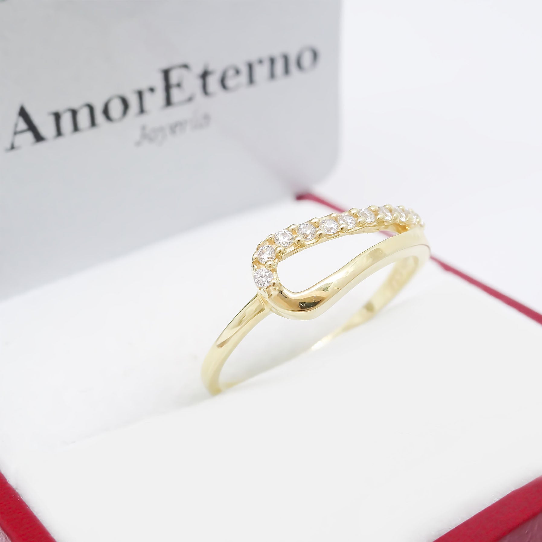 Amor Eterno - Anillo Rain / Oro 10k Sólido